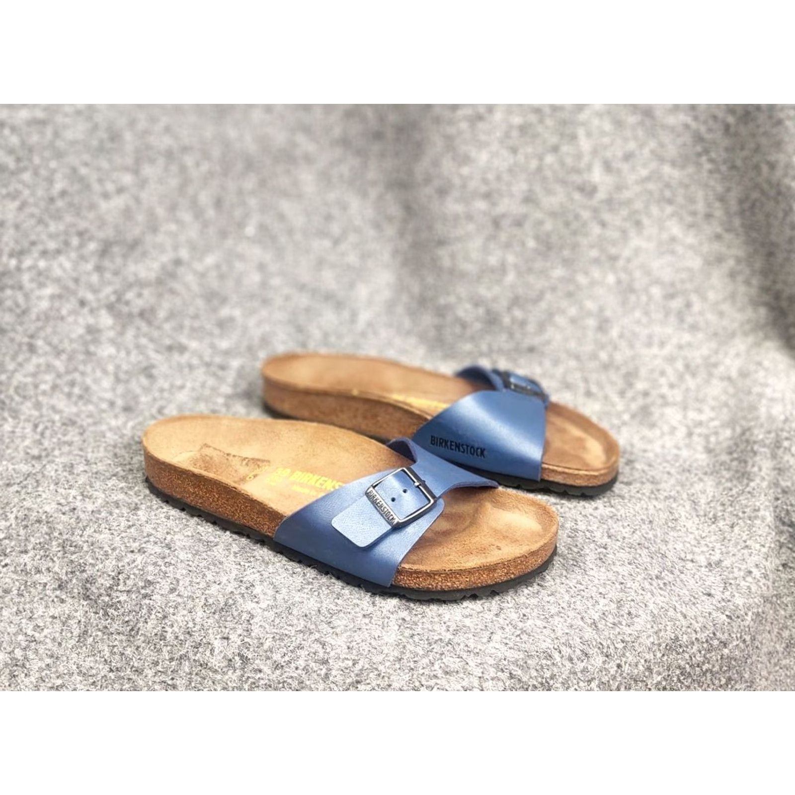 Birkenstock Birkenstock Madrid Leather Synthetics Elemental Blue Orthopedic slippers sandals Size US 9 / IT 39 - 4 Thumbnail
