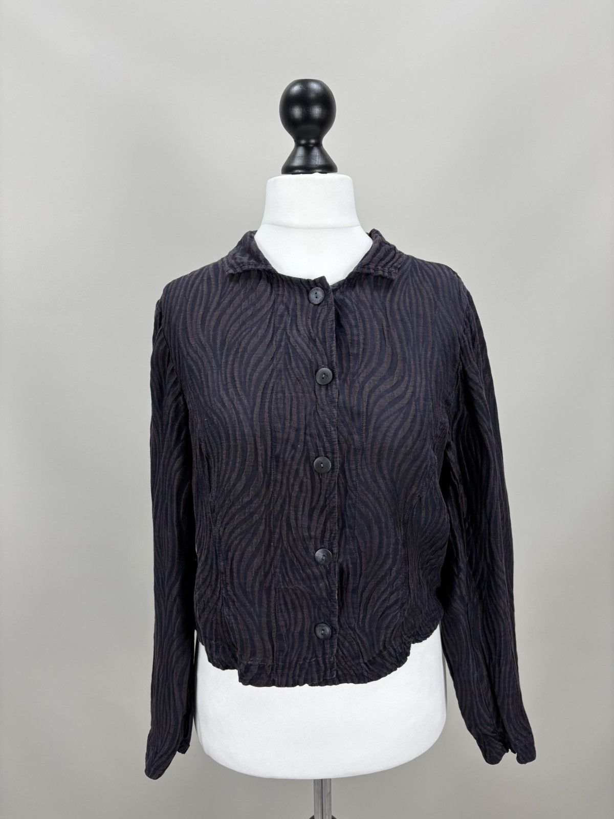Other Womens blouse Grizas Size M Color Black/Brown Size M / US 6-8 / IT 42-44 - 2 Thumbnail
