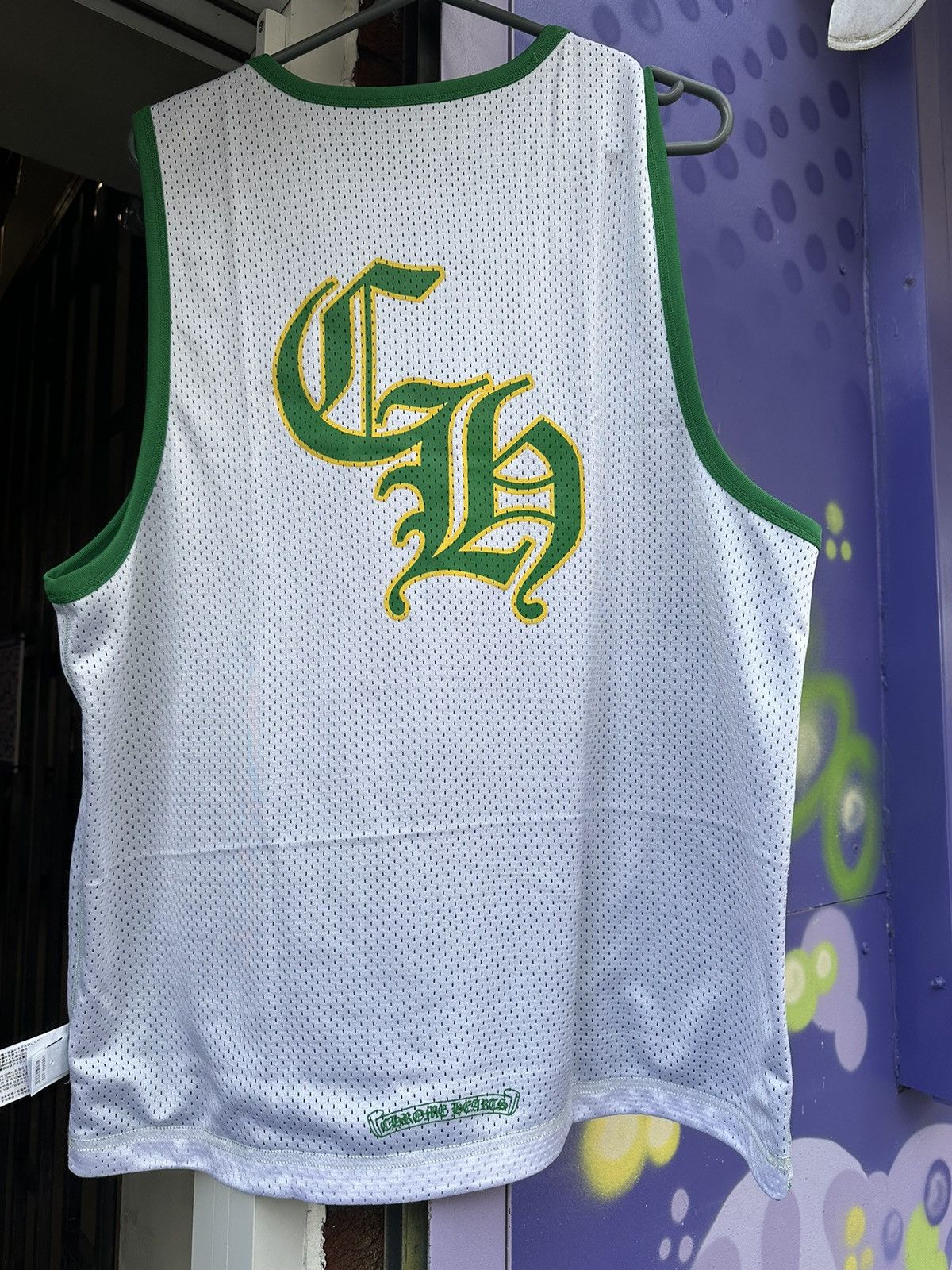 Chrome Hearts Chrome Hearts Mesh Reversible Basketball Jersey Green/White Size US L / EU 52-54 / 3 - 2 Thumbnail