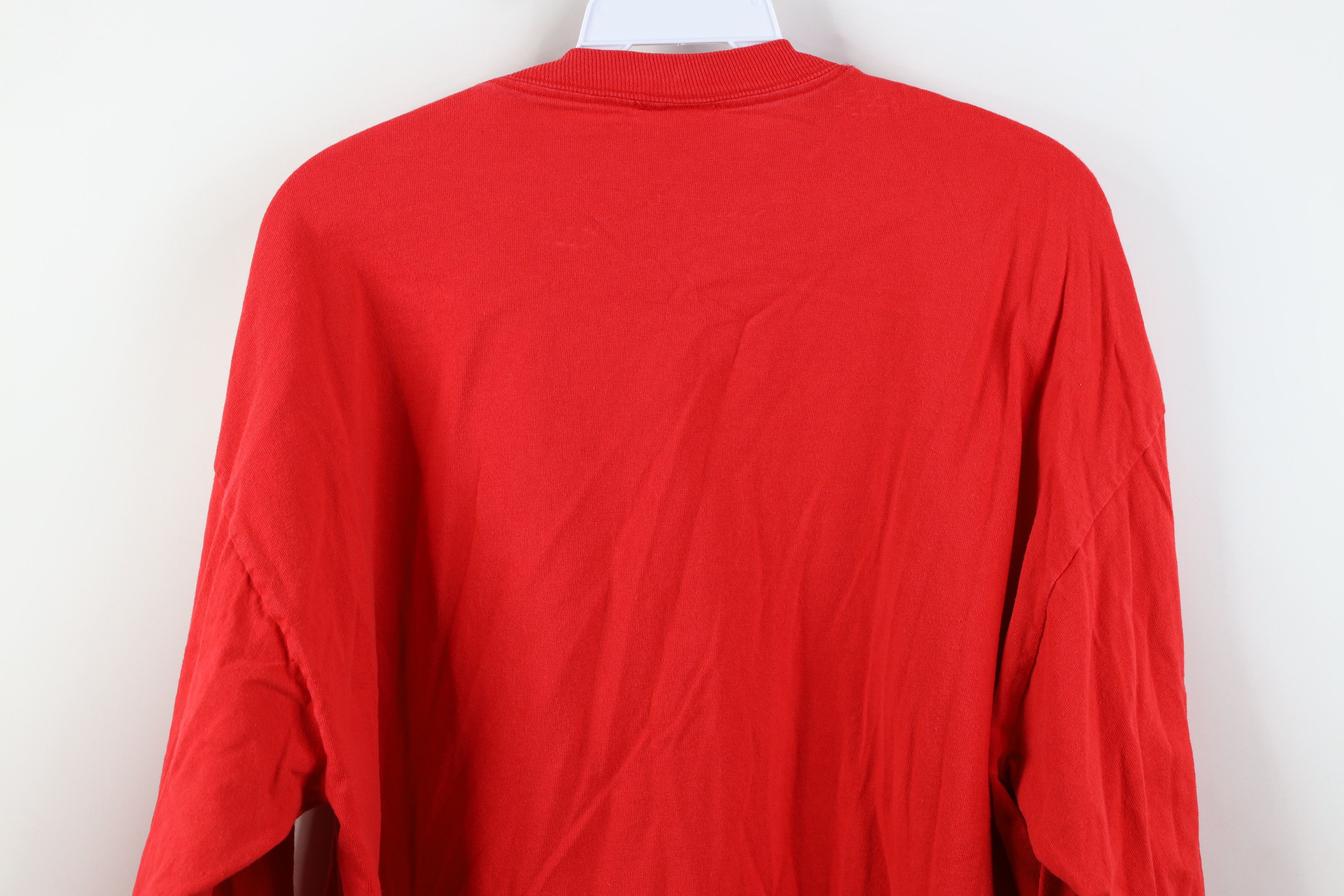 Disney Vintage 90s Y2K Disney Spell Long Sleeve T-Shirt Red Cotton Size XL / US 12-14 / IT 48-50 - 11 Thumbnail