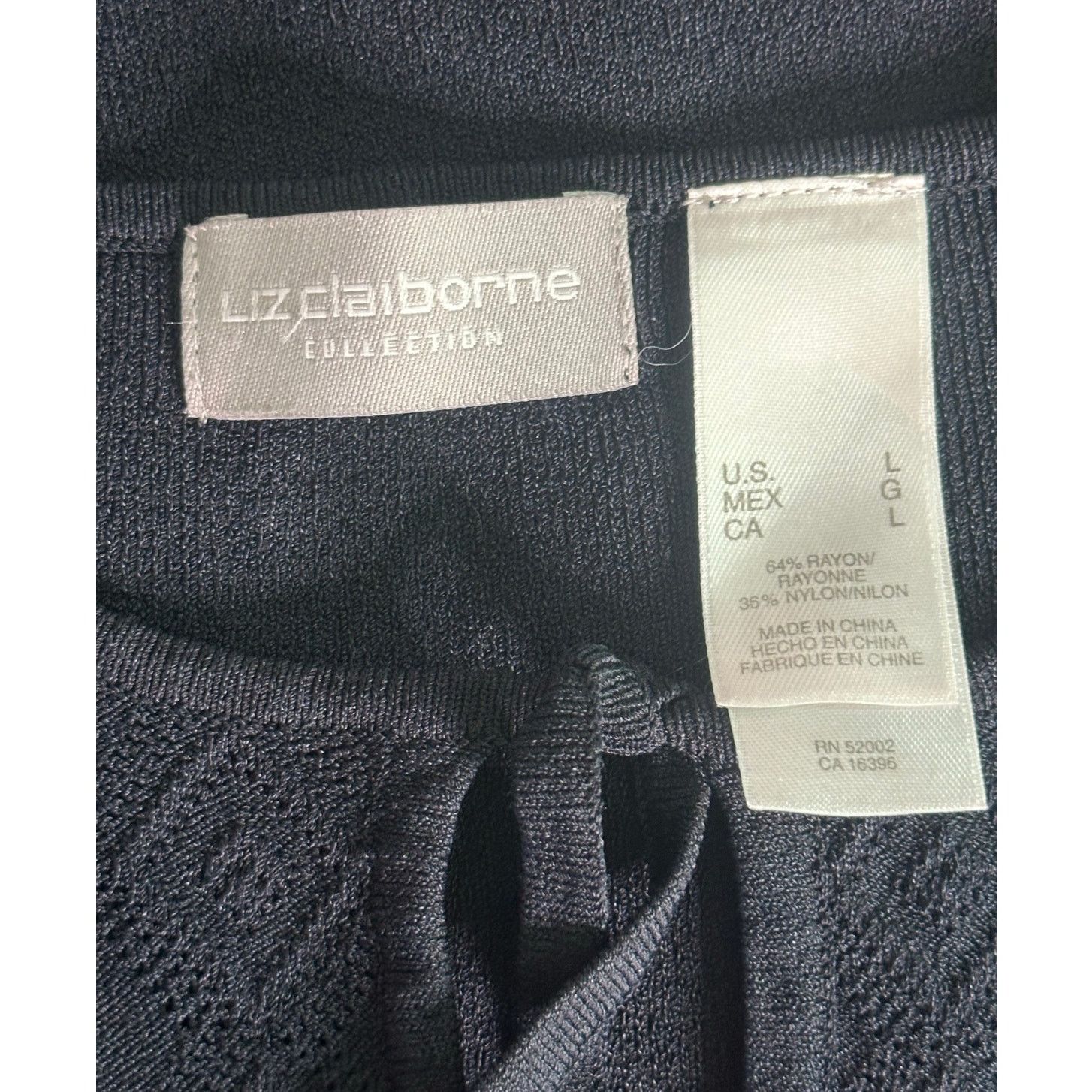 Liz Claiborne Liz Claiborne navy 3/4 sleeves knit sweater size Large Size L / US 10 / IT 46 - 3 Thumbnail