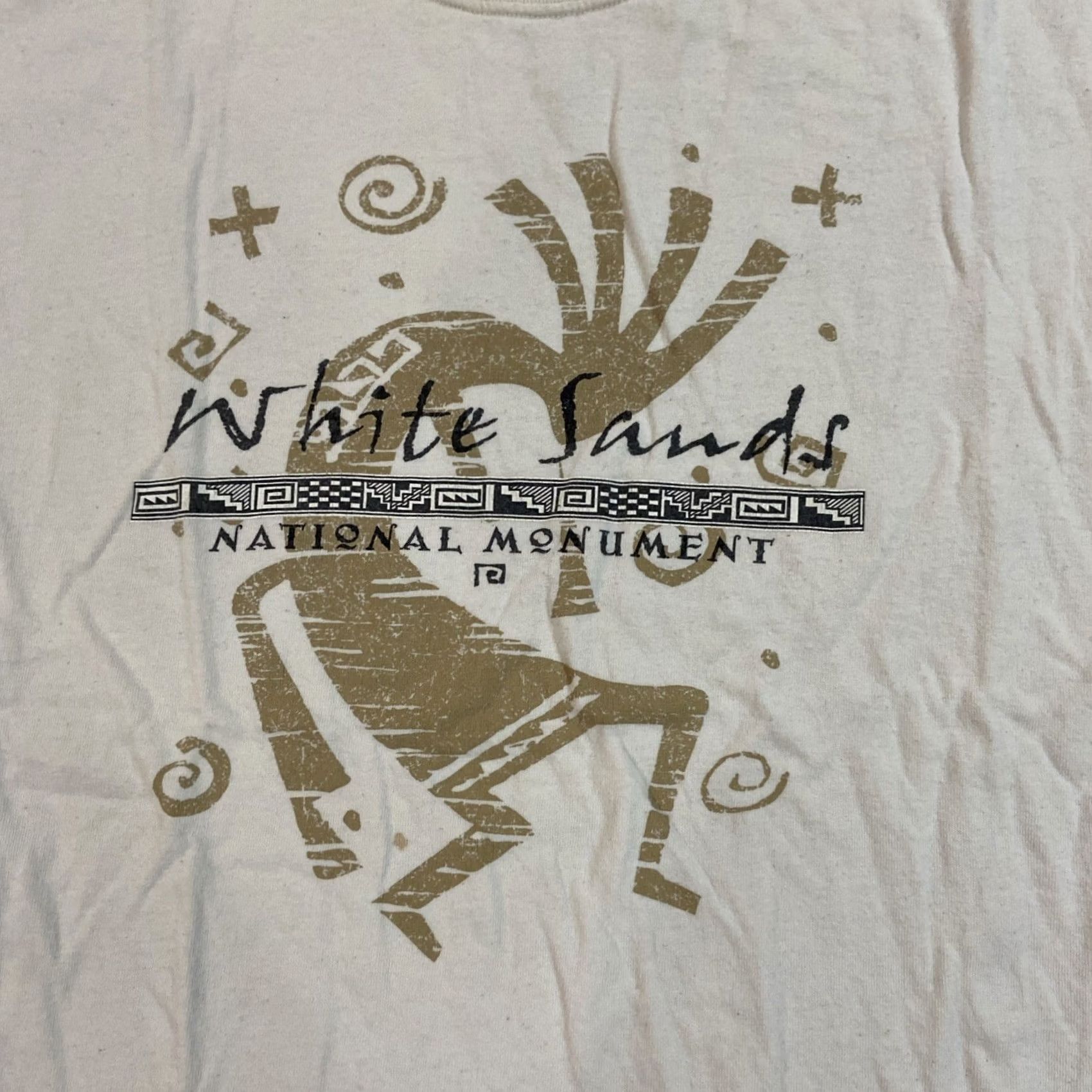 Gildan VINTAGE Gildan T-Shirt White Sands National Monument New Mexico Beige L Men Large Shirt Mens Size US L / EU 52-54 / 3 - 2 Thumbnail