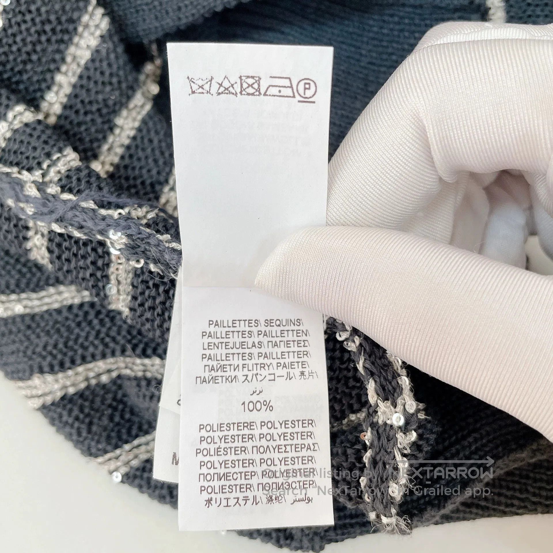 Brunello Cucinelli Striped Sequin Cardigan.