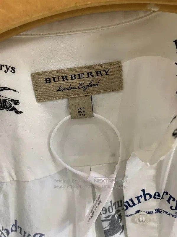 Burberry Burberry White Cotton Short Sleeve Shirt. Size US L / EU 52-54 / 3 - 4 Thumbnail