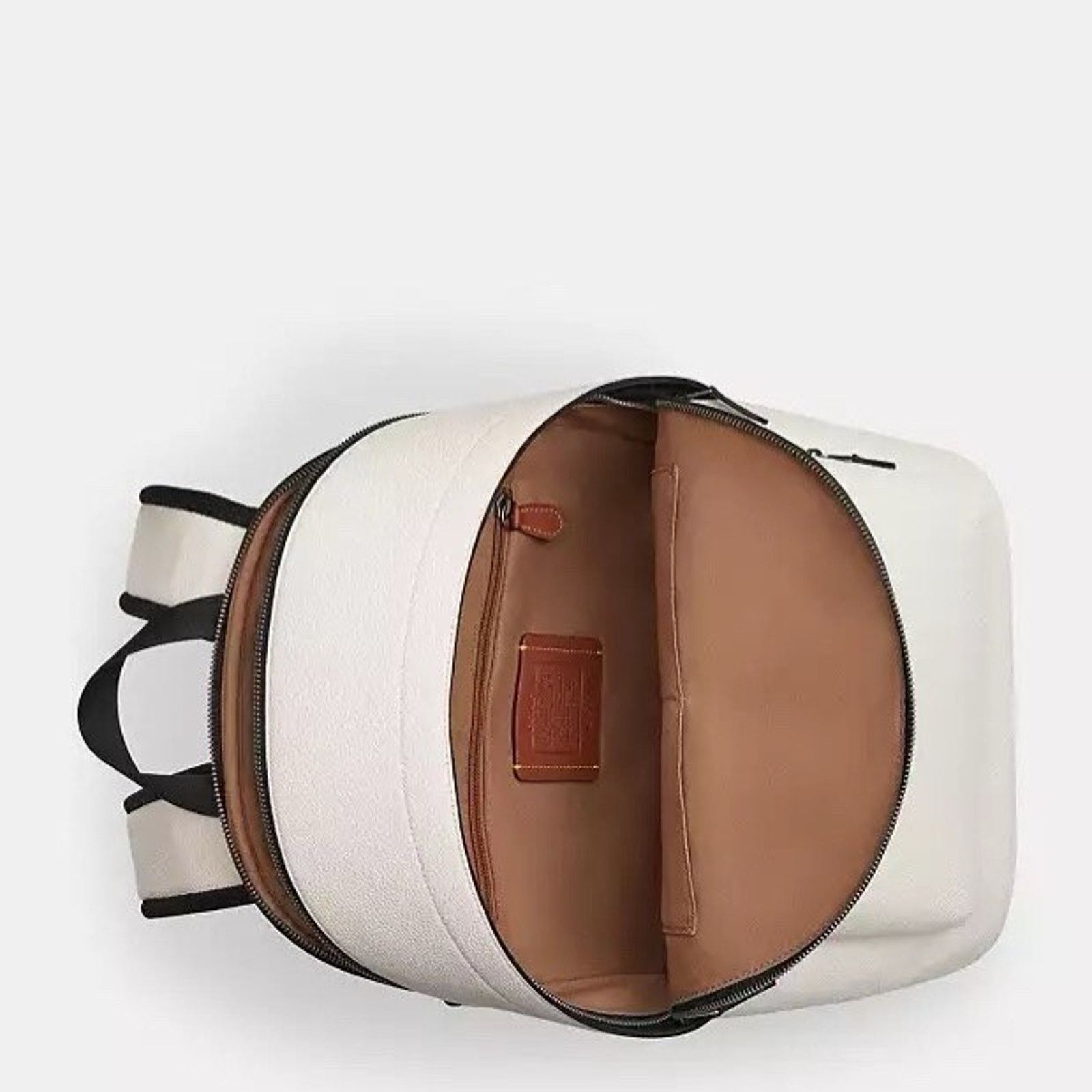 Coach NWT Coach West Backpack Varsity Motif CAK14 Chalk/Black Size ONE SIZE - 7 Thumbnail