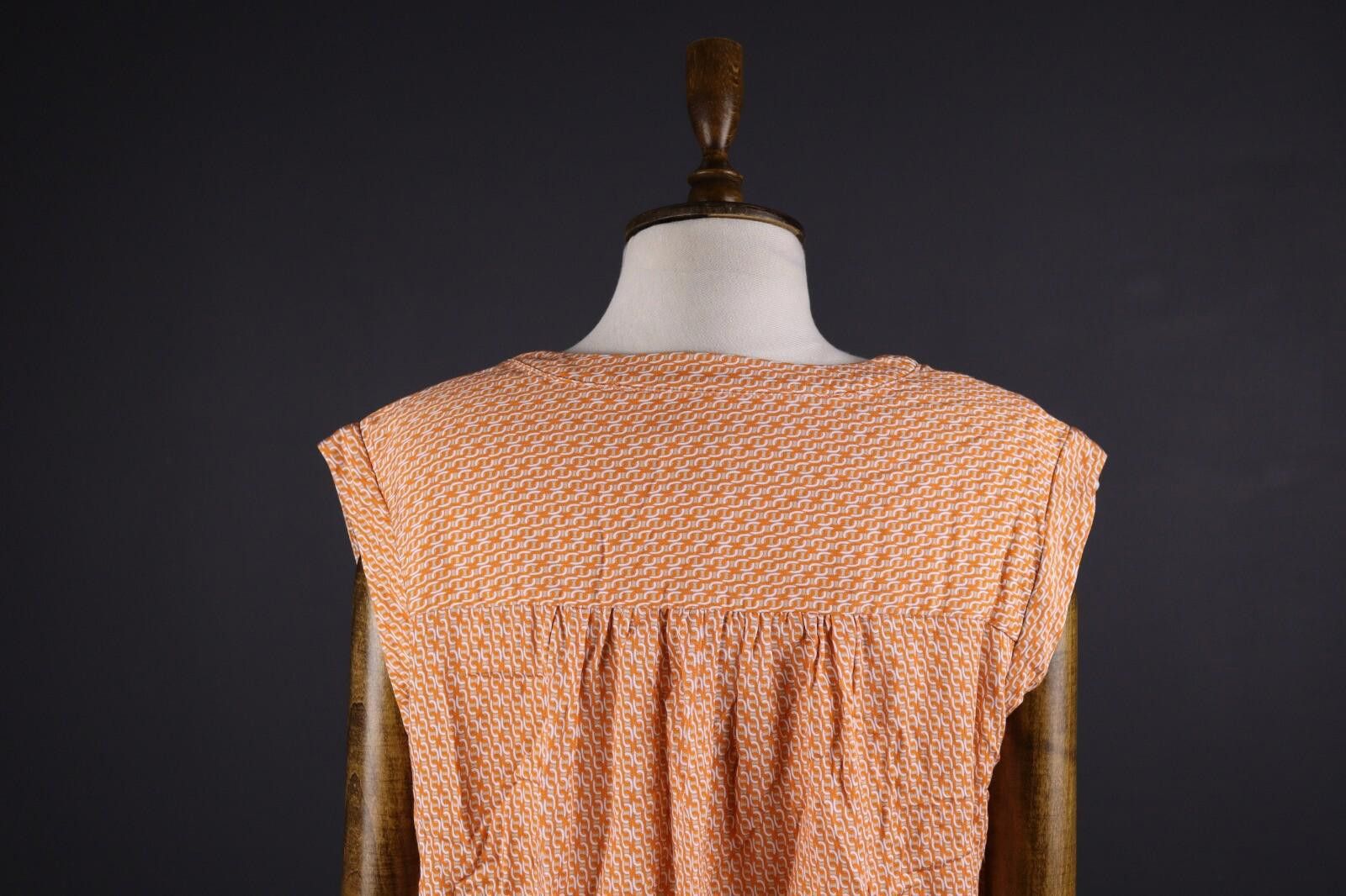 Designer Emily Van Den Bergh Orange All Over Top Shirt Size M Size M / US 6-8 / IT 42-44 - 8 Thumbnail
