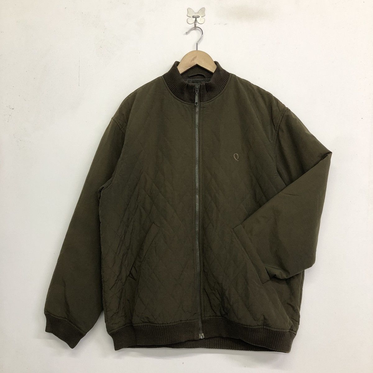 Japanese Brand Q Pronounced Quilted Design Paded Light Jacket Size US L / EU 52-54 / 3 - 4 Thumbnail