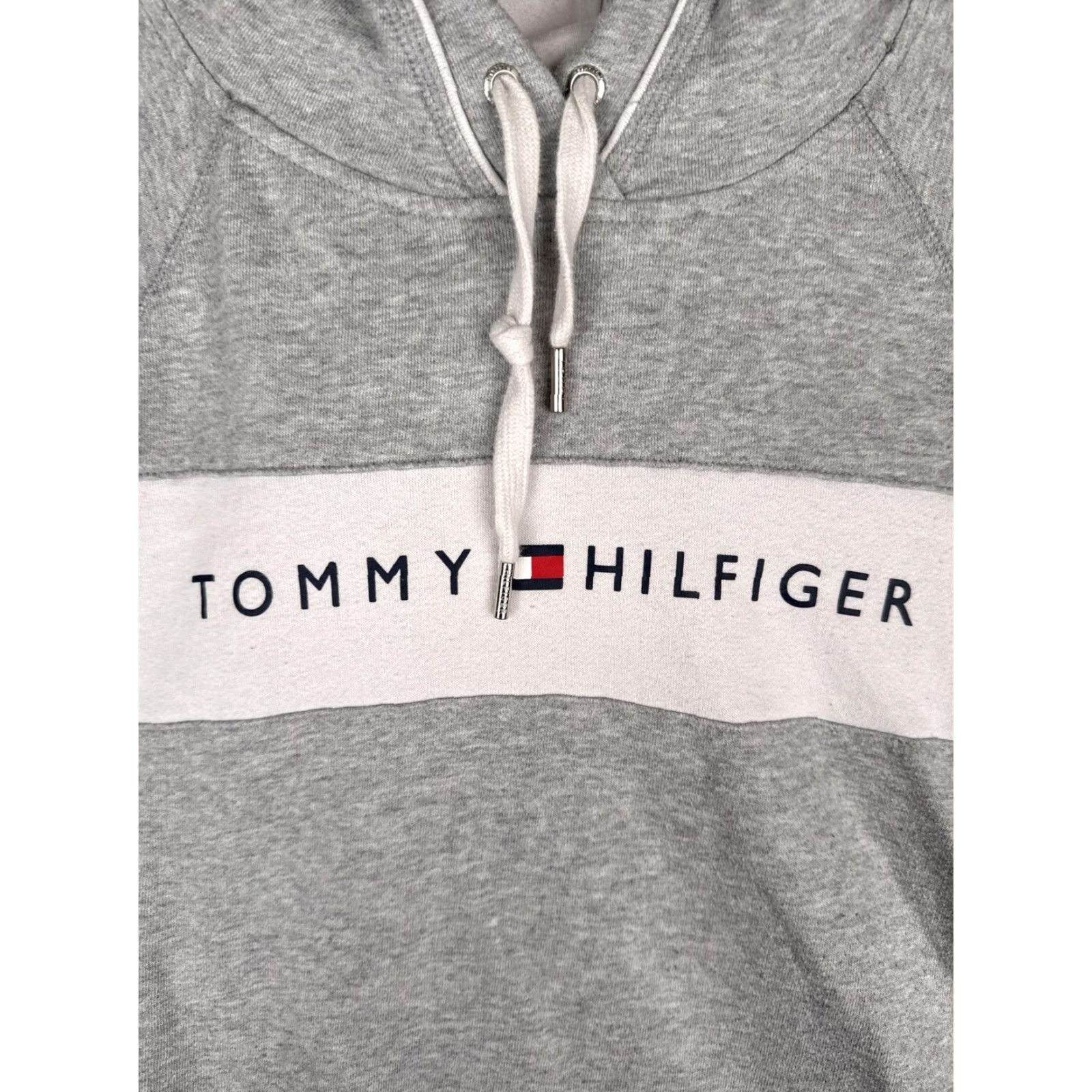 Tommy Hilfiger Tommy Hilfiger Sweater Hoodie Womens XL Gray Logo Chest Raglan Jersey Top Sport Size XL / US 12-14 / IT 48-50 - 6 Thumbnail