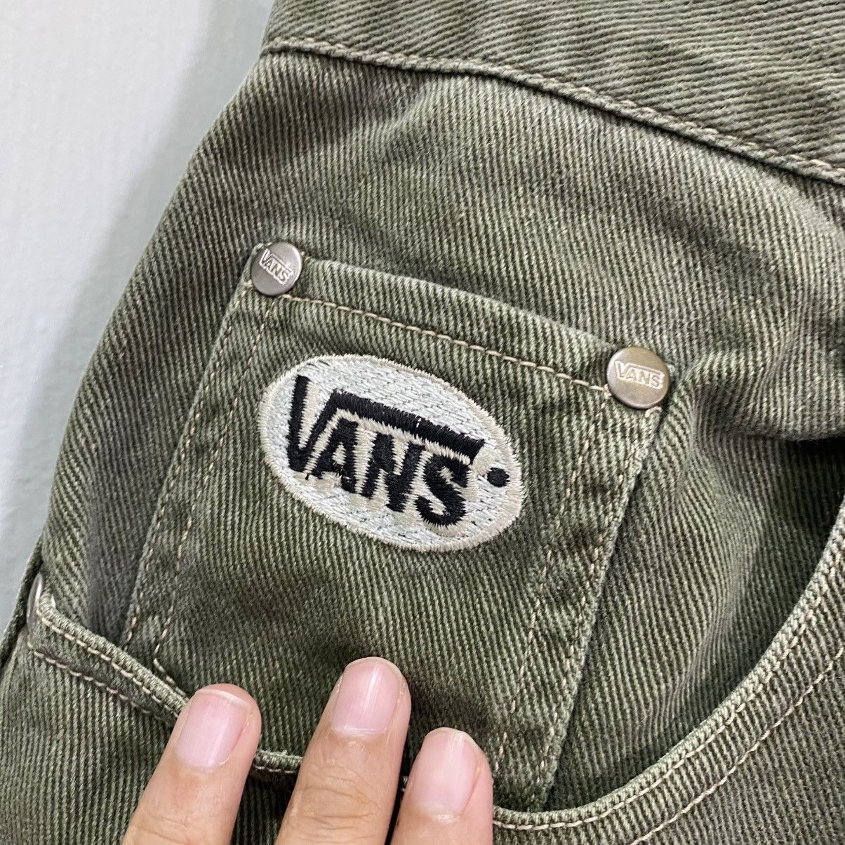 Vans Vans Vintage 90s Baggy Loose Fit Denim Jeans Olive Green Size US 31 - 8 Thumbnail