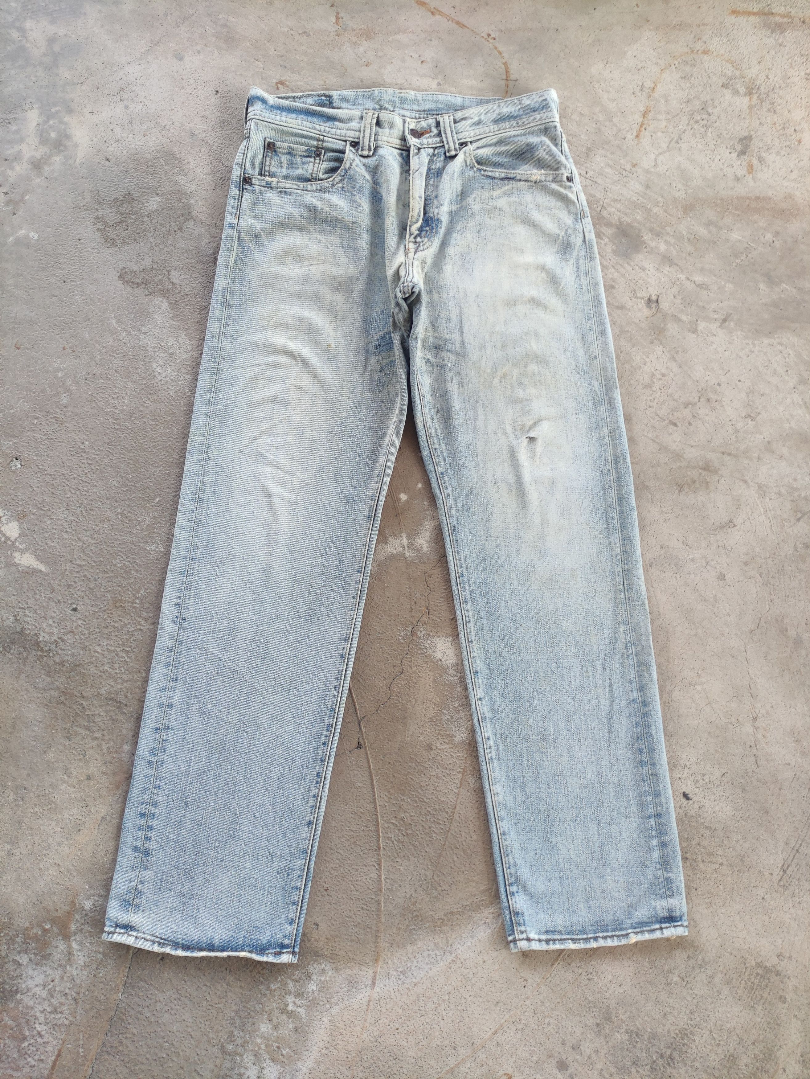 Japanese Brand Vintage Japanese Baggy Jean Distressed Faded Denim Size US 35 - 1 Thumbnail