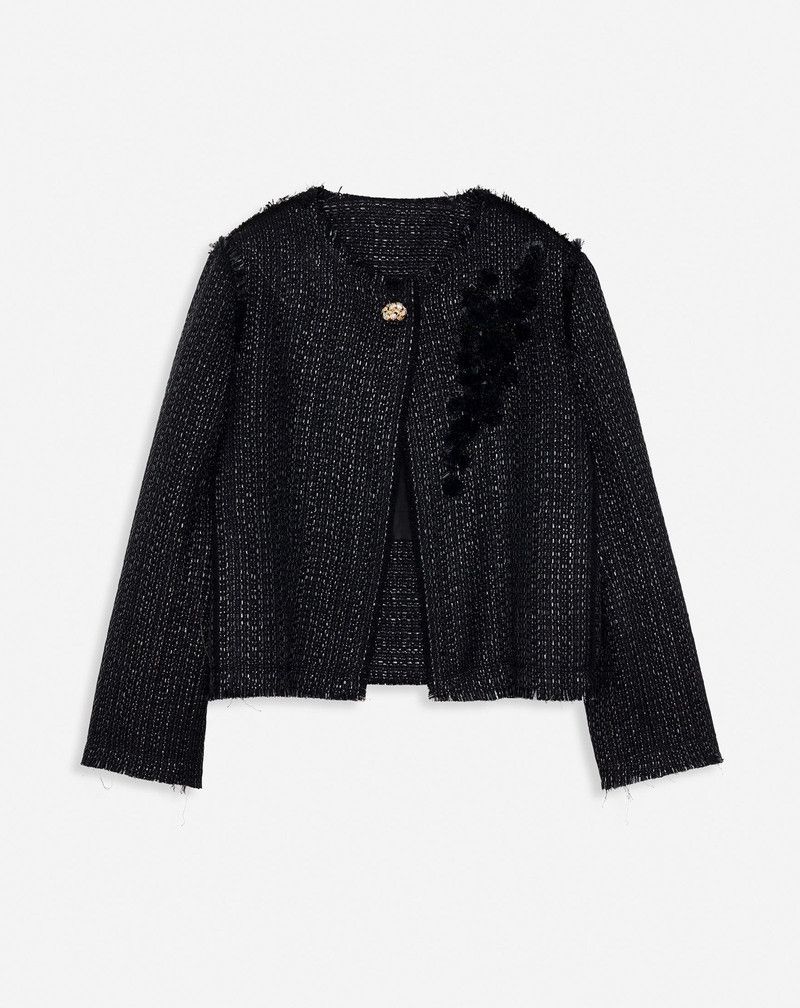 Lanvin o1y0326 Jacket in Black Size M / US 6-8 / IT 42-44 - 1 Thumbnail
