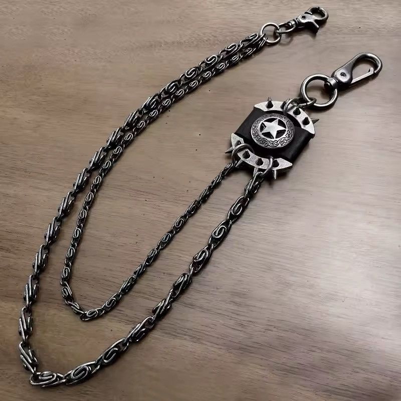 Japanese Brand Motorcycle KeyChain Jean Biker Wallet Belt Chain Charms Size ONE SIZE - 4 Thumbnail