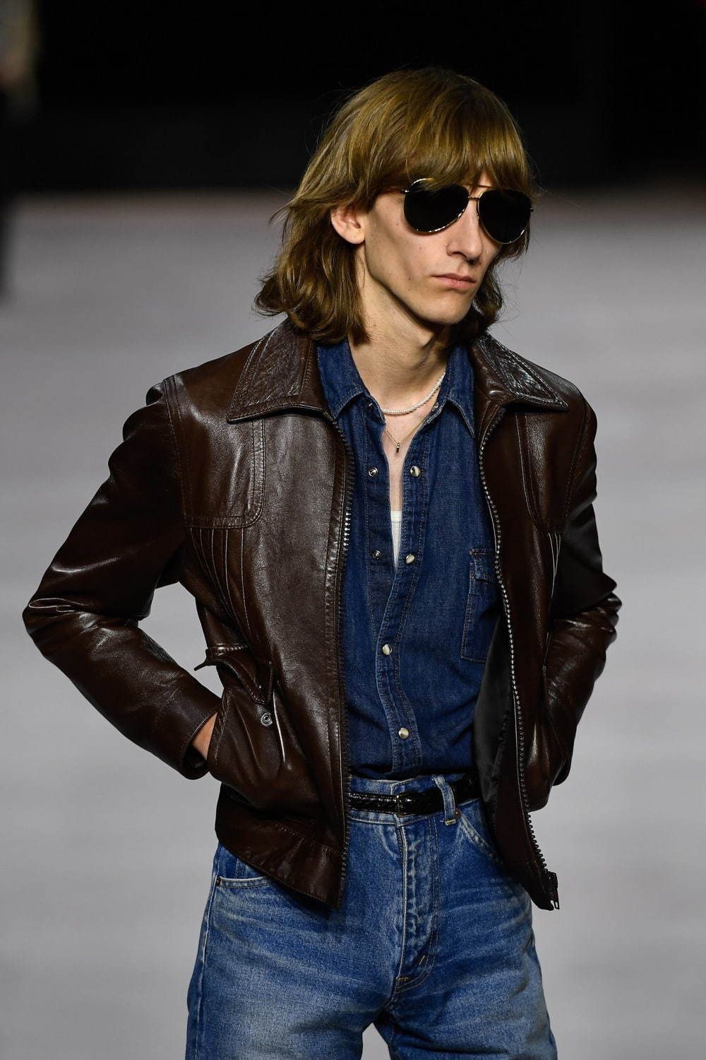 Celine × Hedi Slimane RARE 🔥 Celine runway SS20 Brown Loose