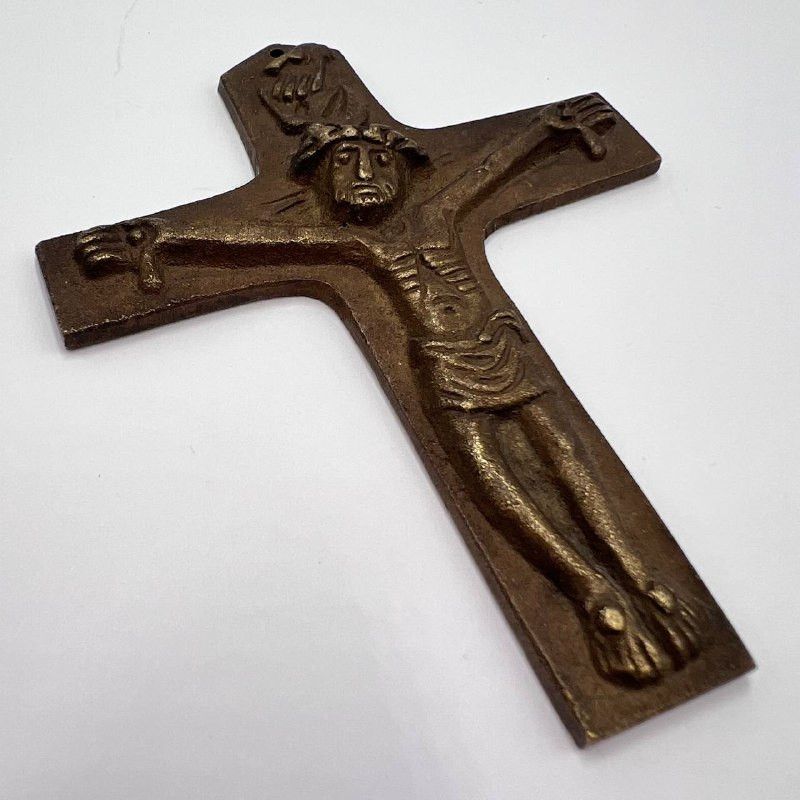 Vintage Vintage Bronze Crucifix Cross Germany Jesus Christ Catholic Size ONE SIZE - 7 Thumbnail