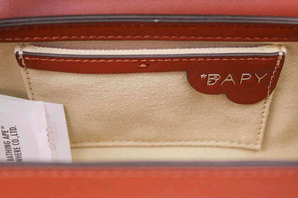 Bape BAPY by A Bathing Ape Padlock Mini Leather Bag — Brown Size ONE SIZE - 9 Thumbnail