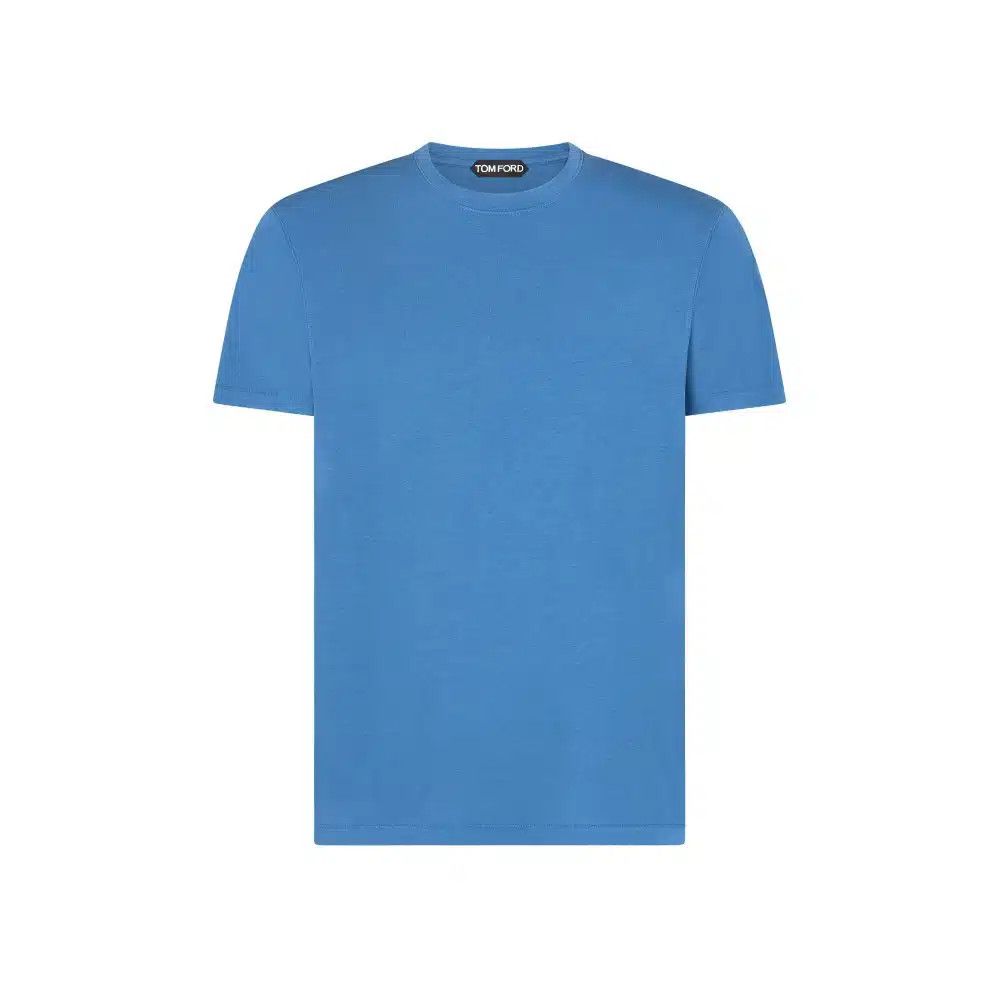 Tom Ford o1loc1c0226 JCS004 Crewneck T-Shirt in Blue Size US M / EU 48-50 / 2 - 1 Preview