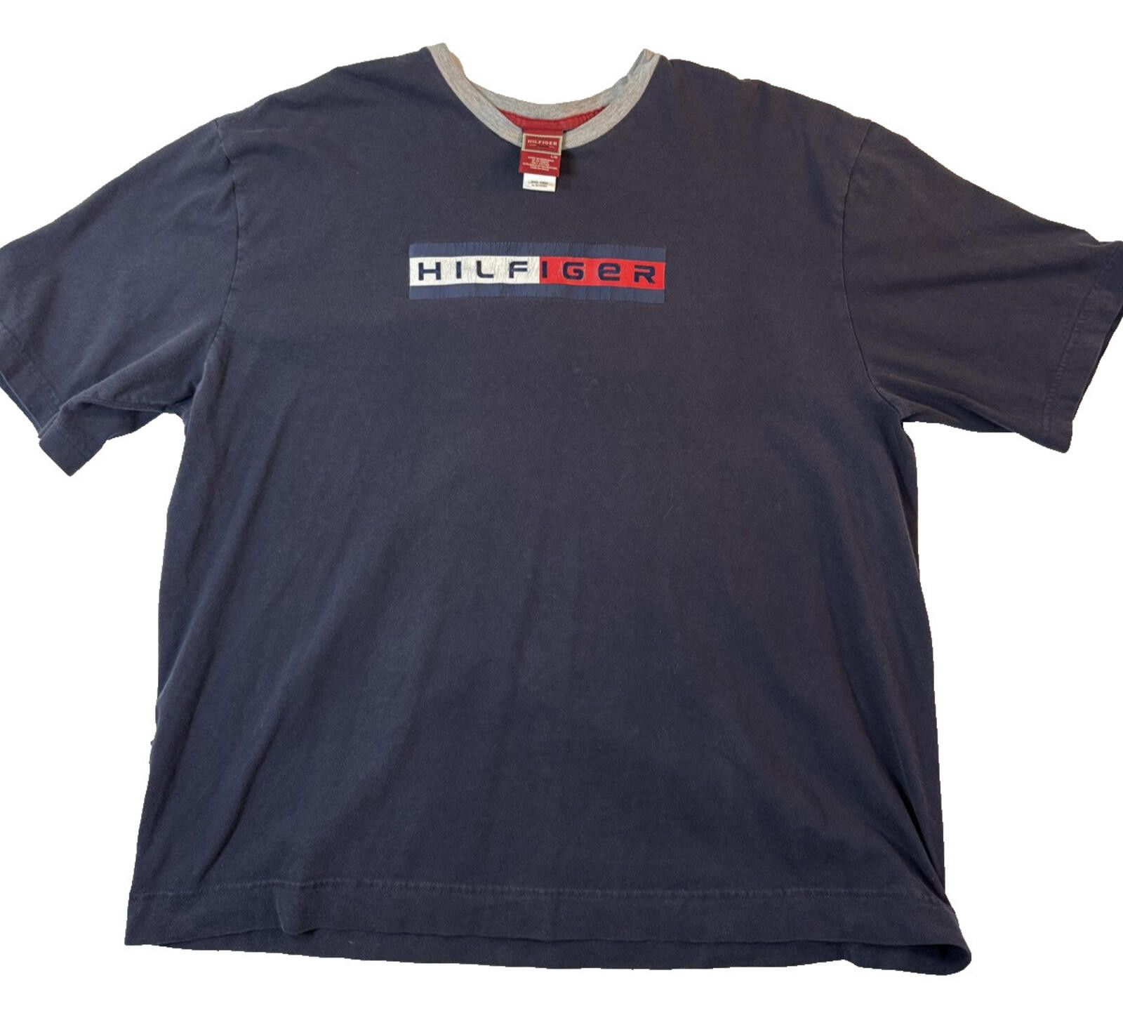 Tommy Hilfiger Tommy Hilfiger Shirt Mens L Navy Ringer Retro Vintage Y2K Size US L / EU 52-54 / 3 - 1 Thumbnail