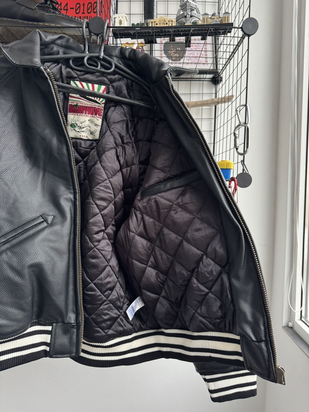 Corteiz Corteiz Skydive Leather Jacket Bomber Black Size US L / EU 52-54 / 3 - 10 Thumbnail