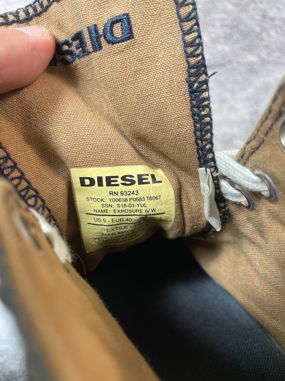 Diesel Vintage 00s Diesel Studded Denim Lace Up Shoes Y2K Size US 7 / EU 40 - 11 Thumbnail