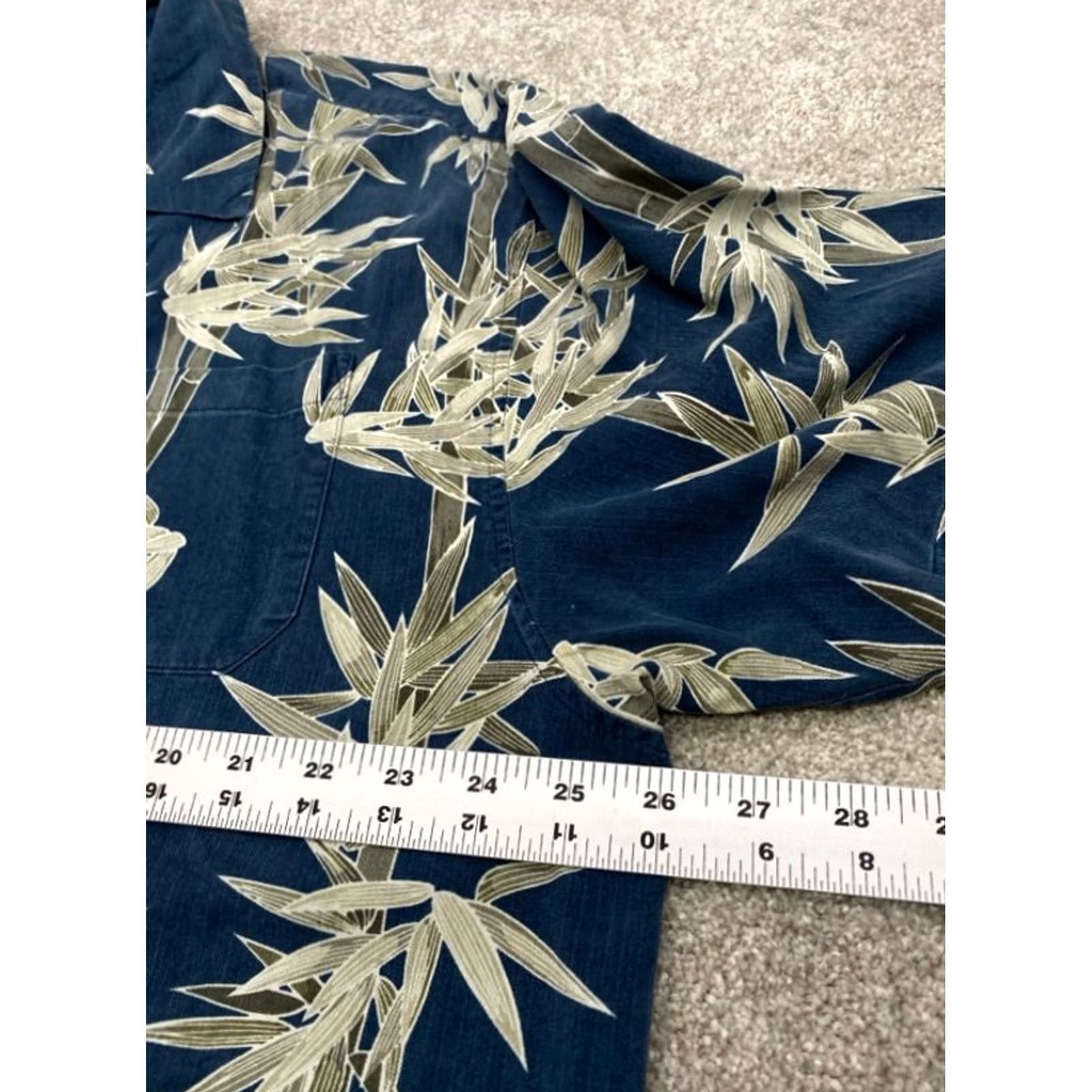 Vintage Jamaica Jaxx Hawaiian Shirt Men's 2XL Blue Palm Leafs Short Sleeve 100% Silk Silk Button-Up Floral Hawaiian 2XL Jamaica Jaxx Mens Size US XXL / EU 58 / 5 - 5 Thumbnail