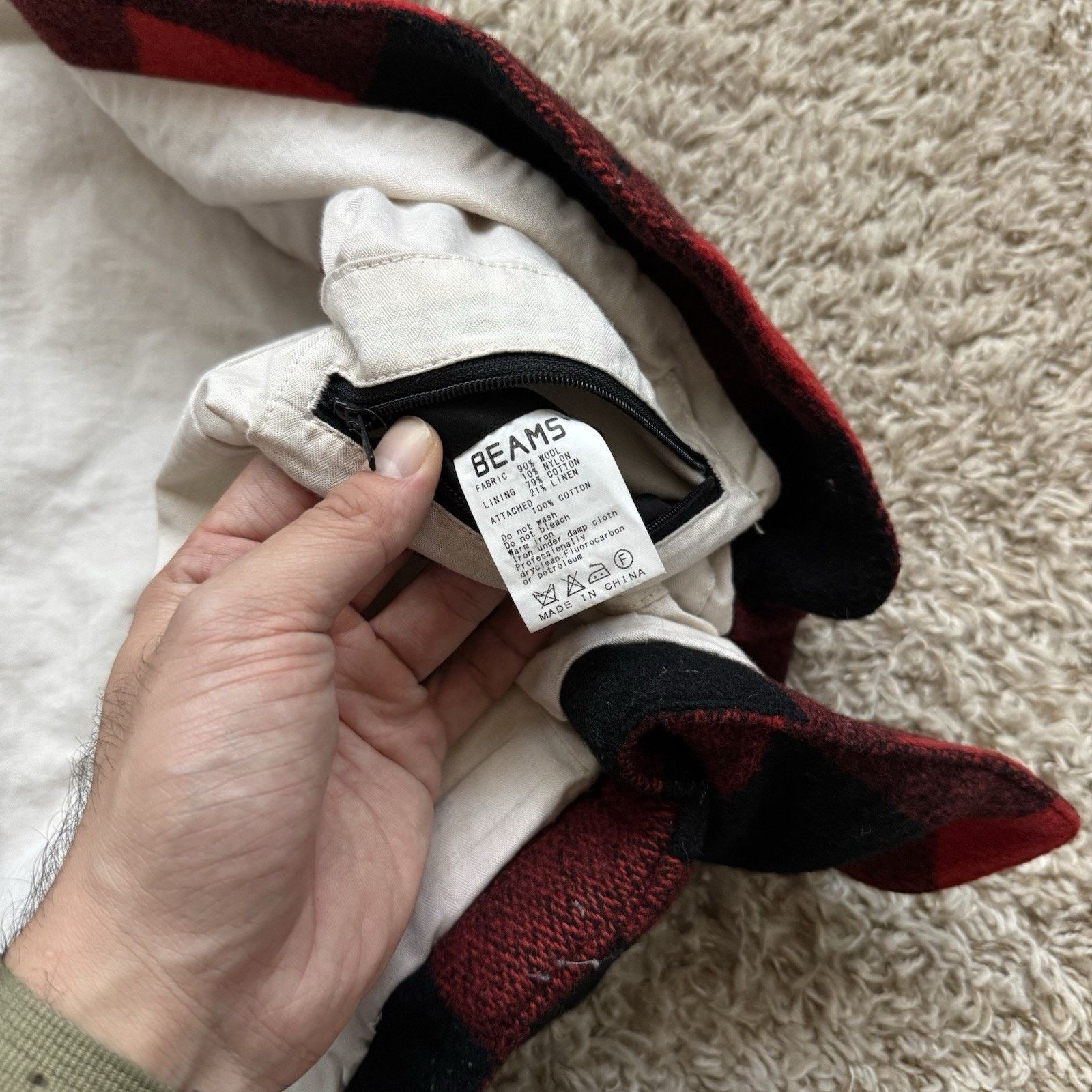 Beams Japan × Beams Plus Vintage Beams Plus Japan Buffalo Plaid Red Wool Vest Jacket Size L / US 10 / IT 46 - 5 Thumbnail