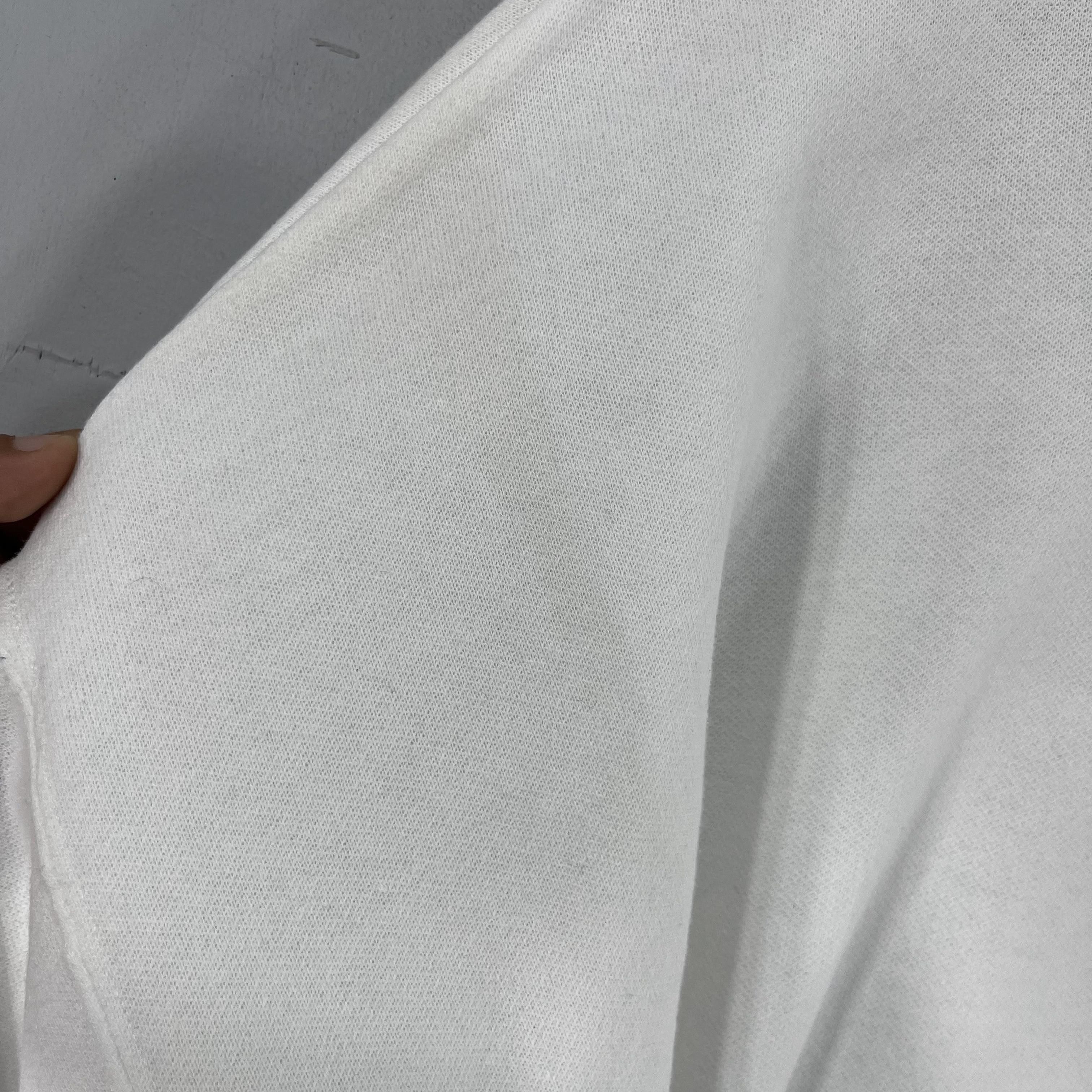 Vintage Vintage 1990s Plain White Sweatshirt Crewneck Oversized Size US XXL / EU 58 / 5 - 10 Thumbnail