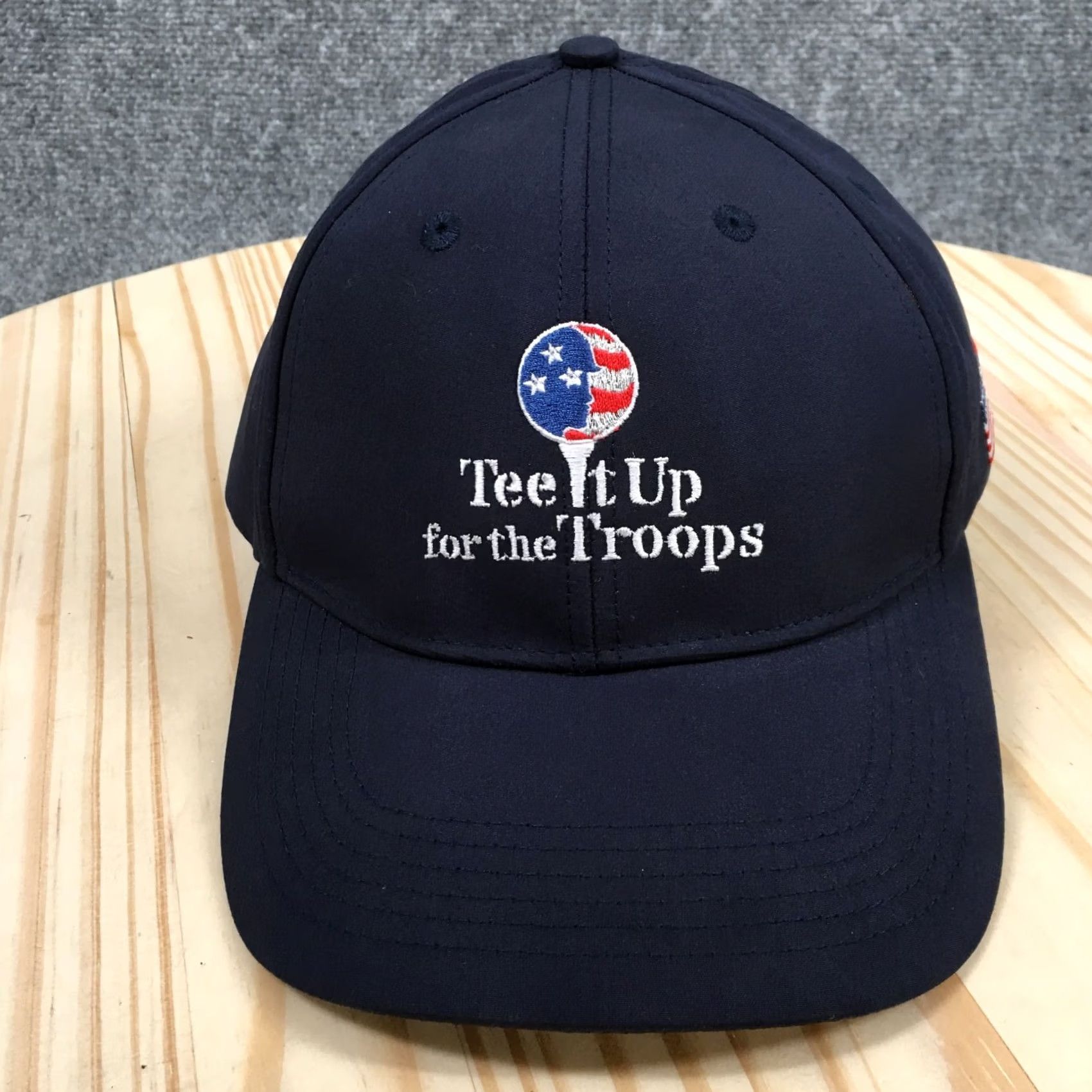 Imperial Baseball Cap Tee Ut Up For The Troops Unisex Blue OS Adjustable Curved Brim Size ONE SIZE - 2 Thumbnail