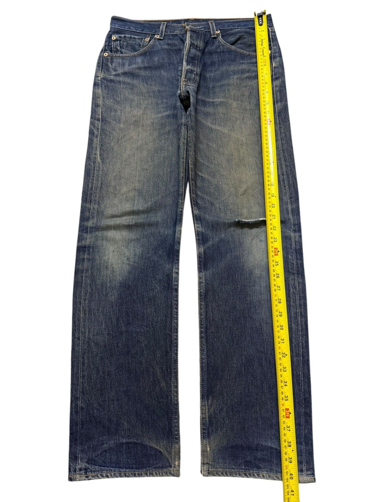 Levi's Vintage Clothing Vintage 90s Levis 501 Faded Mud Wash Distress Regular Fits Size US 32 / EU 48 - 9 Thumbnail