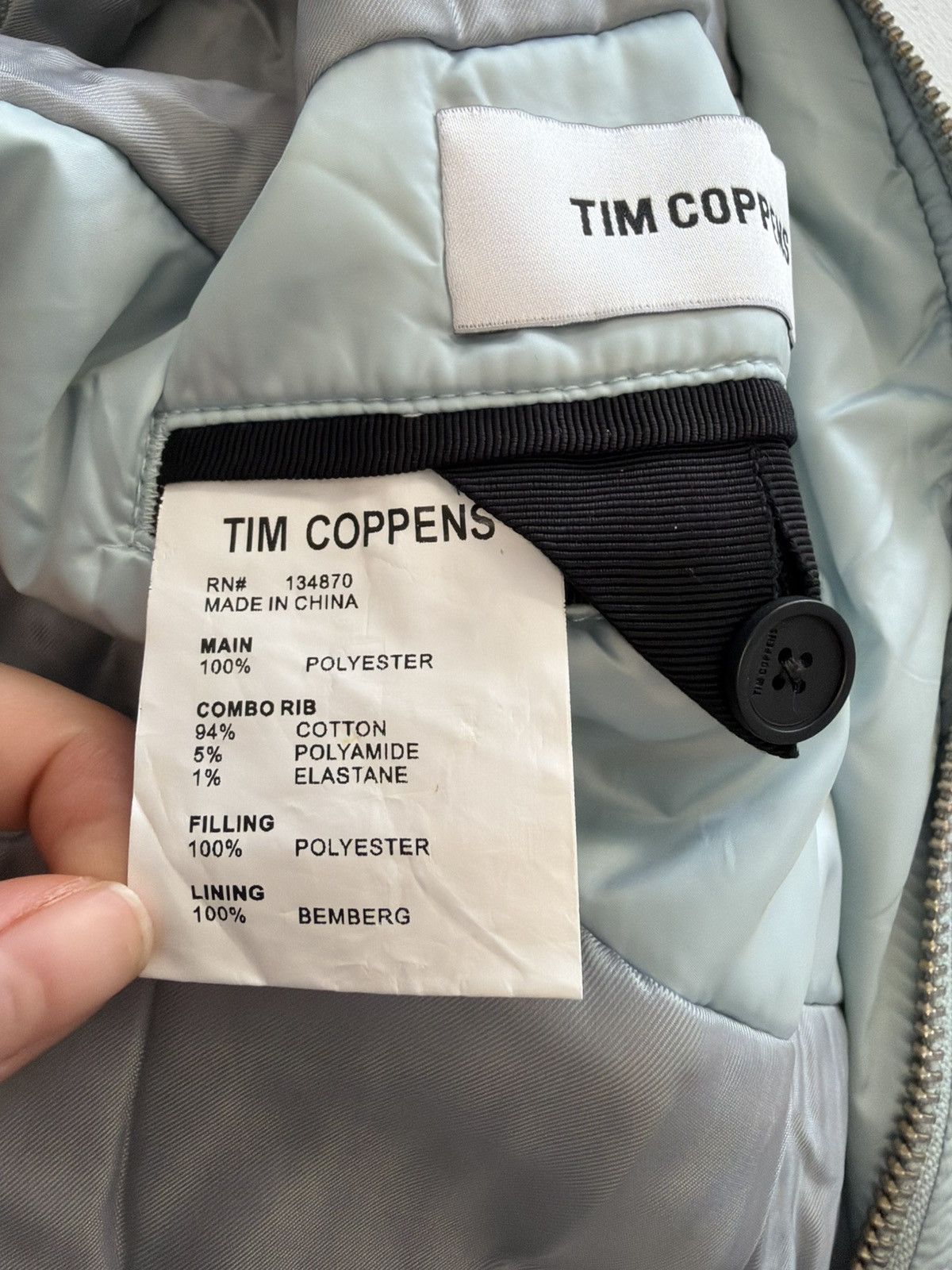 Tim Coppens TIM COPPENS: Rare Icy Blue Satin Bomber, Vintage Size US M / EU 48-50 / 2 - 5 Thumbnail