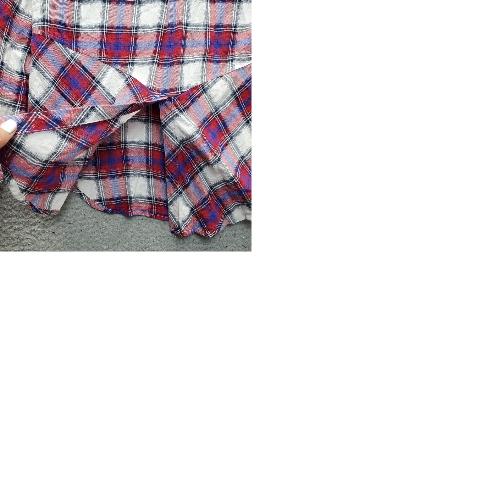 Sam Edelman Sam Edelman Western Shirt Womens XS Multi Plaid Roll Tab Sleeve Collar Button-Up Size XS / US 0-2 / IT 36-38 - 9 Thumbnail