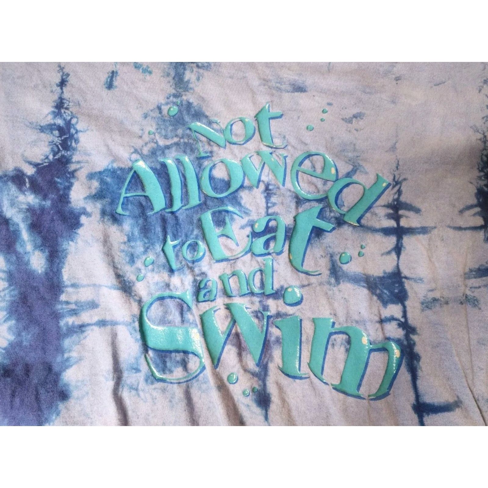 Vintage VINTAGE M&M World Las Vegas Unisex Adult Tie Dye Blue Short Sleeve One Size Sleep Shirt Size ONE SIZE - 4 Thumbnail