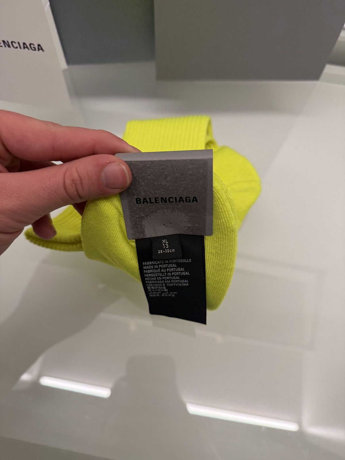 Balenciaga Balenciaga sporty B tennis socks neon yellow Size ONE SIZE - 10 Thumbnail