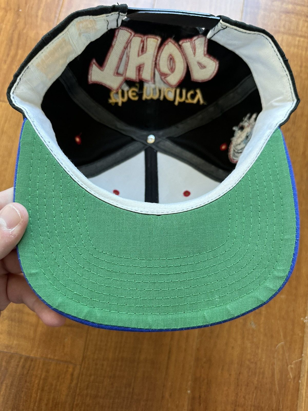 Vintage Vintage 90s American Needle Almighty Thor Toon Blockhead Hat Size ONE SIZE - 10 Thumbnail