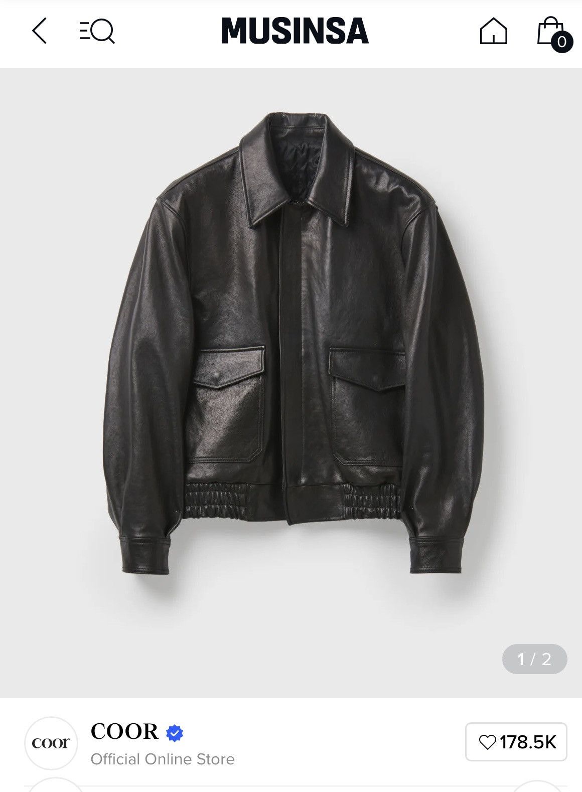 Other COOR Clothing Korea A-2 Vegetable Leather Jacket L Size US L / EU 52-54 / 3 - 4 Thumbnail