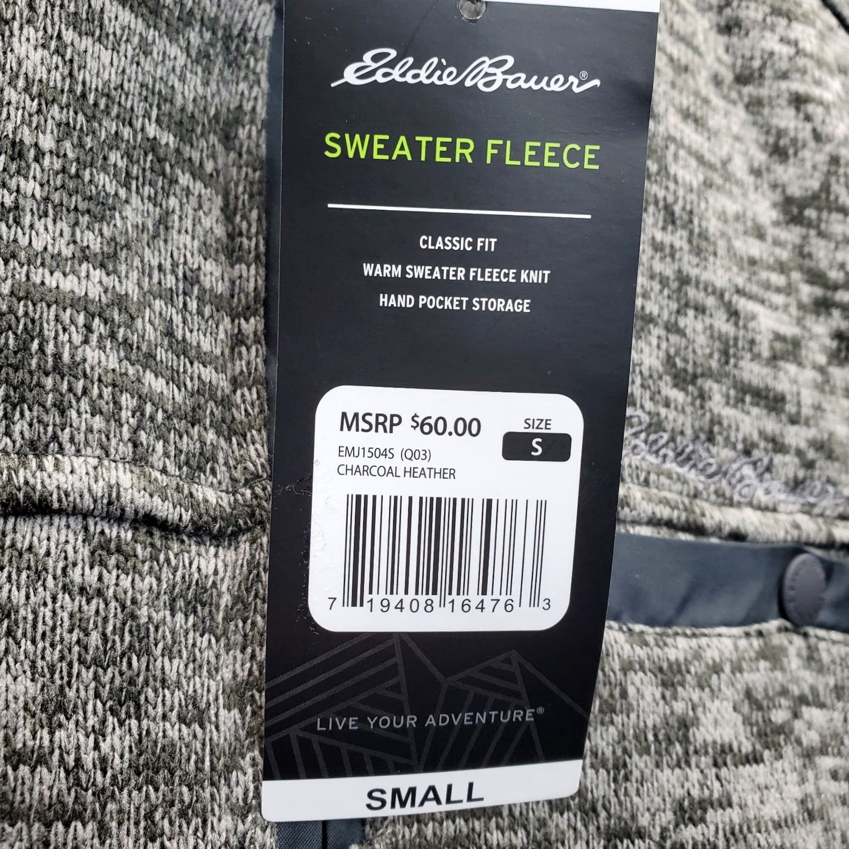 Eddie Bauer Eddie Bauer Mens S Warm Sweater Multi Fleece Knit 1/4 Zip Pullover Size US S / EU 44-46 / 1 - 6 Thumbnail