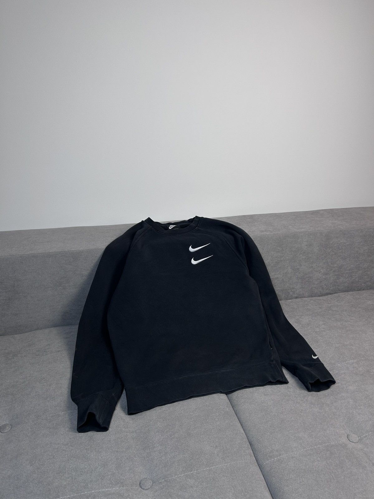 Nike Vintage Nike Double Swoosh Oversized Big Logo Sweatshirt Size US XS / EU 42 / 0 - 3 Thumbnail