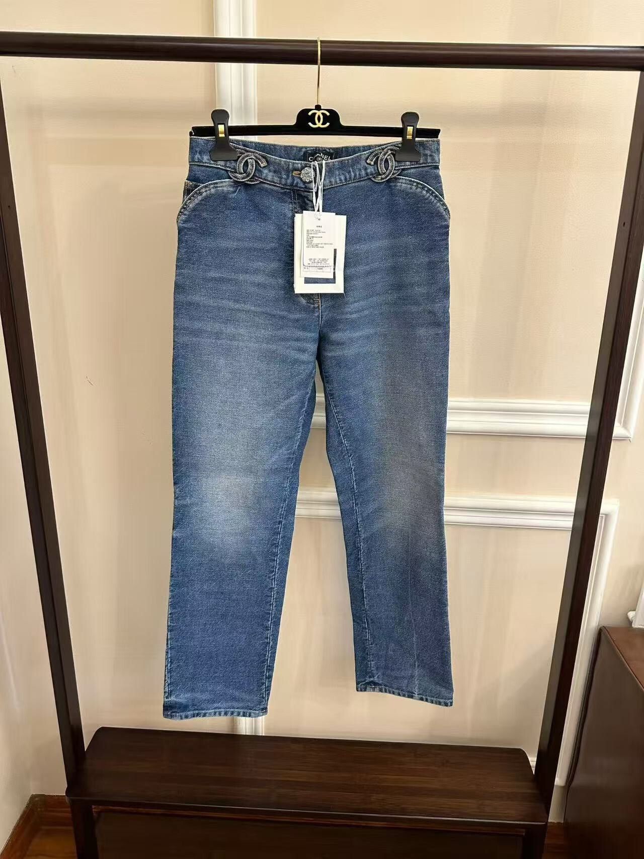 Chanel Chanel 24S Double C Logo Straight Jeans Size 28" / US 6 / IT 42 - 1 Thumbnail