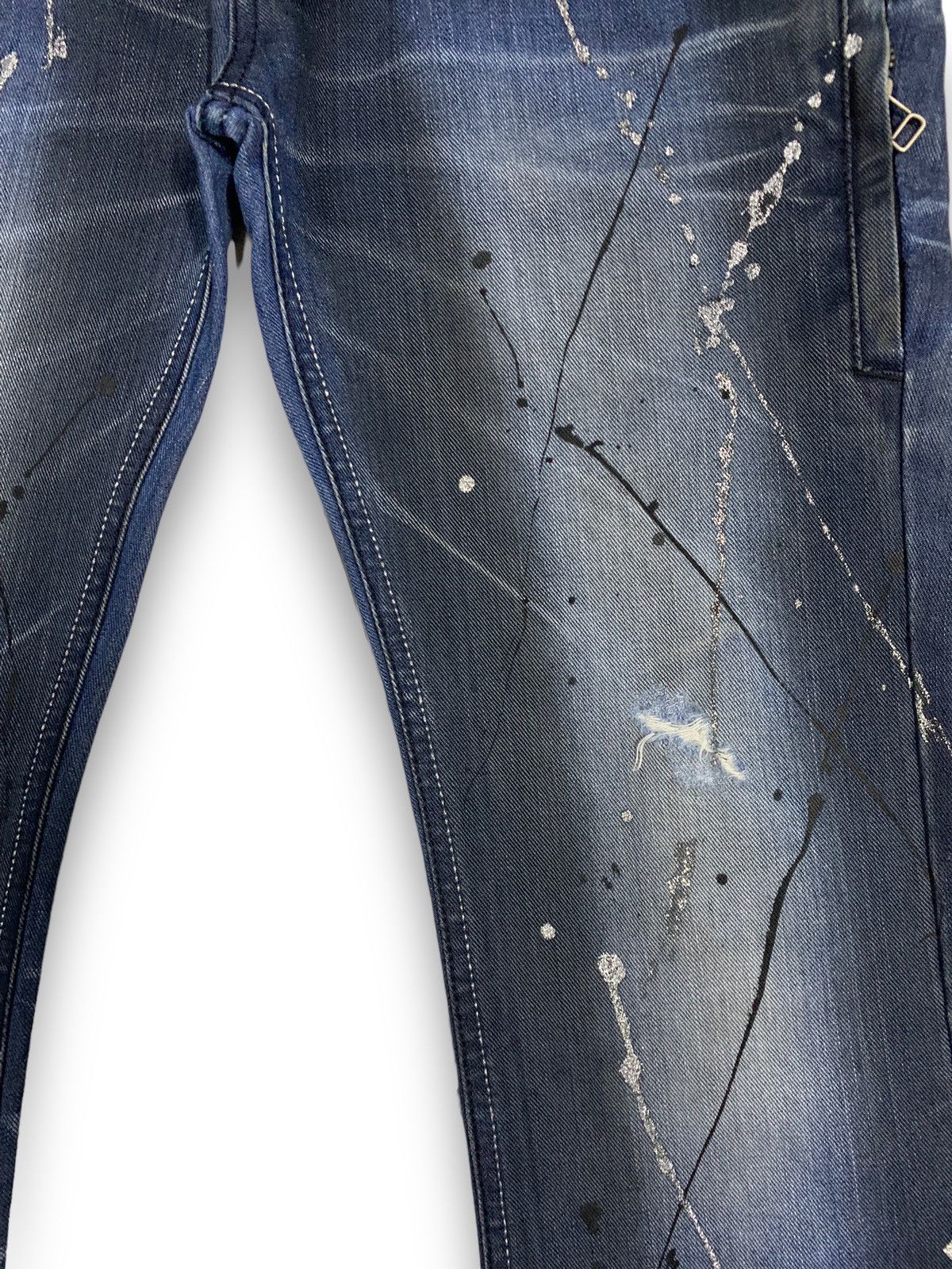 If Six Was Nine Vintage Lagust Studded Paint Splatter Flare Punk Jeans Size US 30 / EU 46 - 8 Thumbnail