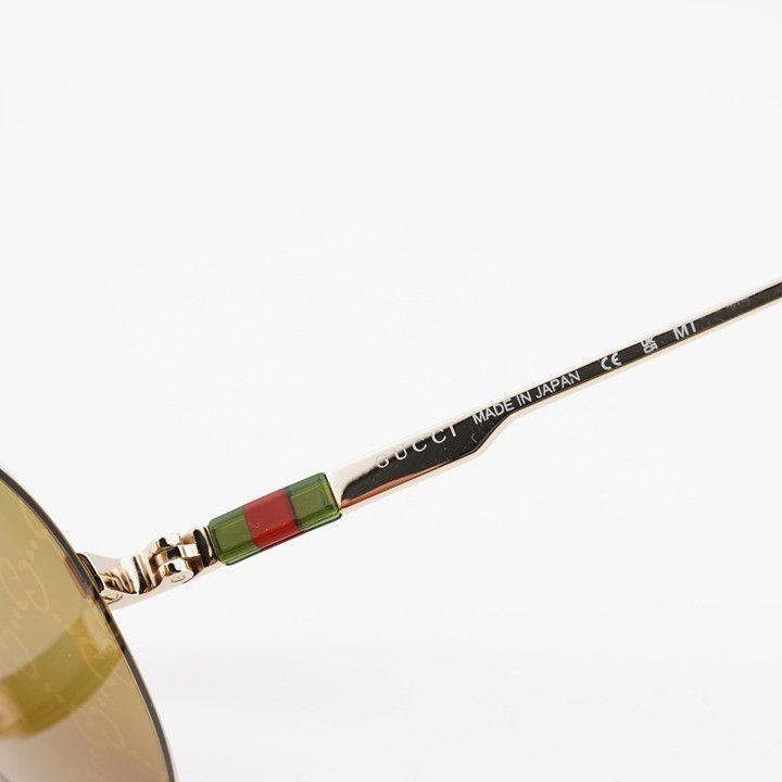 Gucci Gucci GG1679S 002 Sunglasses Shiny Gold Aviator Frame,Yellow Size ONE SIZE - 7 Thumbnail