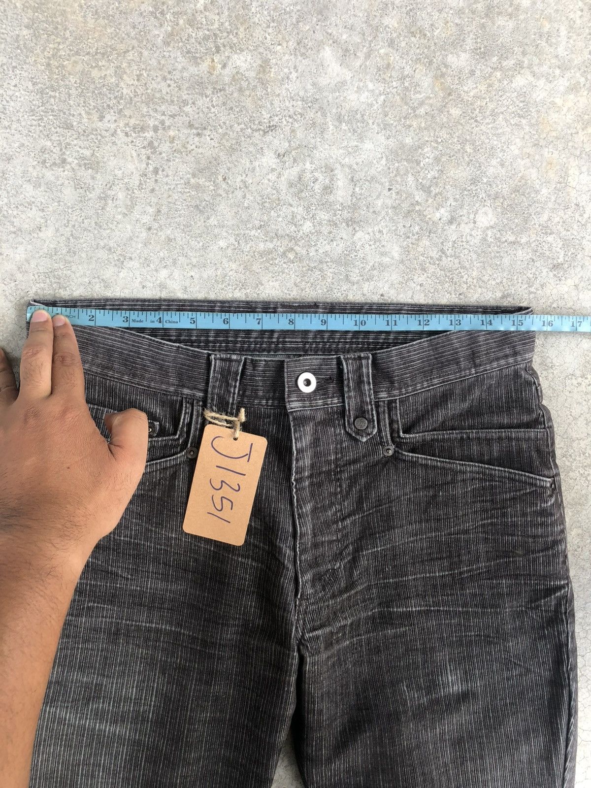 If Six Was Nine Japanese Male Flared Jeans Distressed Corduroy Size US 31 - 21 Thumbnail