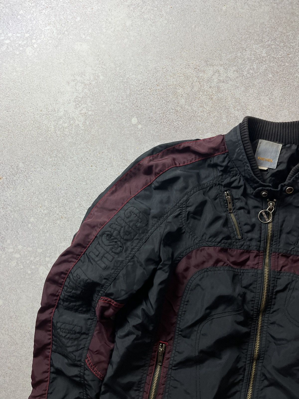 Diesel Vintage Diesel Black Red Nylon Racing Jacket Size US XL / EU 56 / 4 - 3 Thumbnail