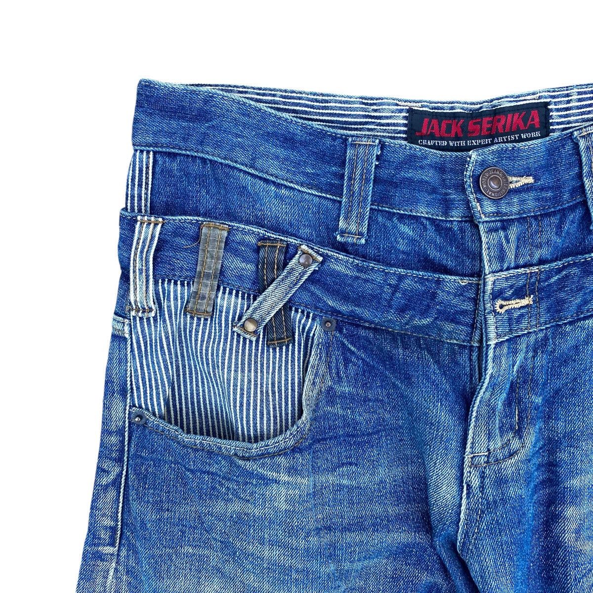 Japanese Brand × Vintage Jack Serika Artist Work Spider Web Distressed Jeans Size US 33 - 4 Thumbnail