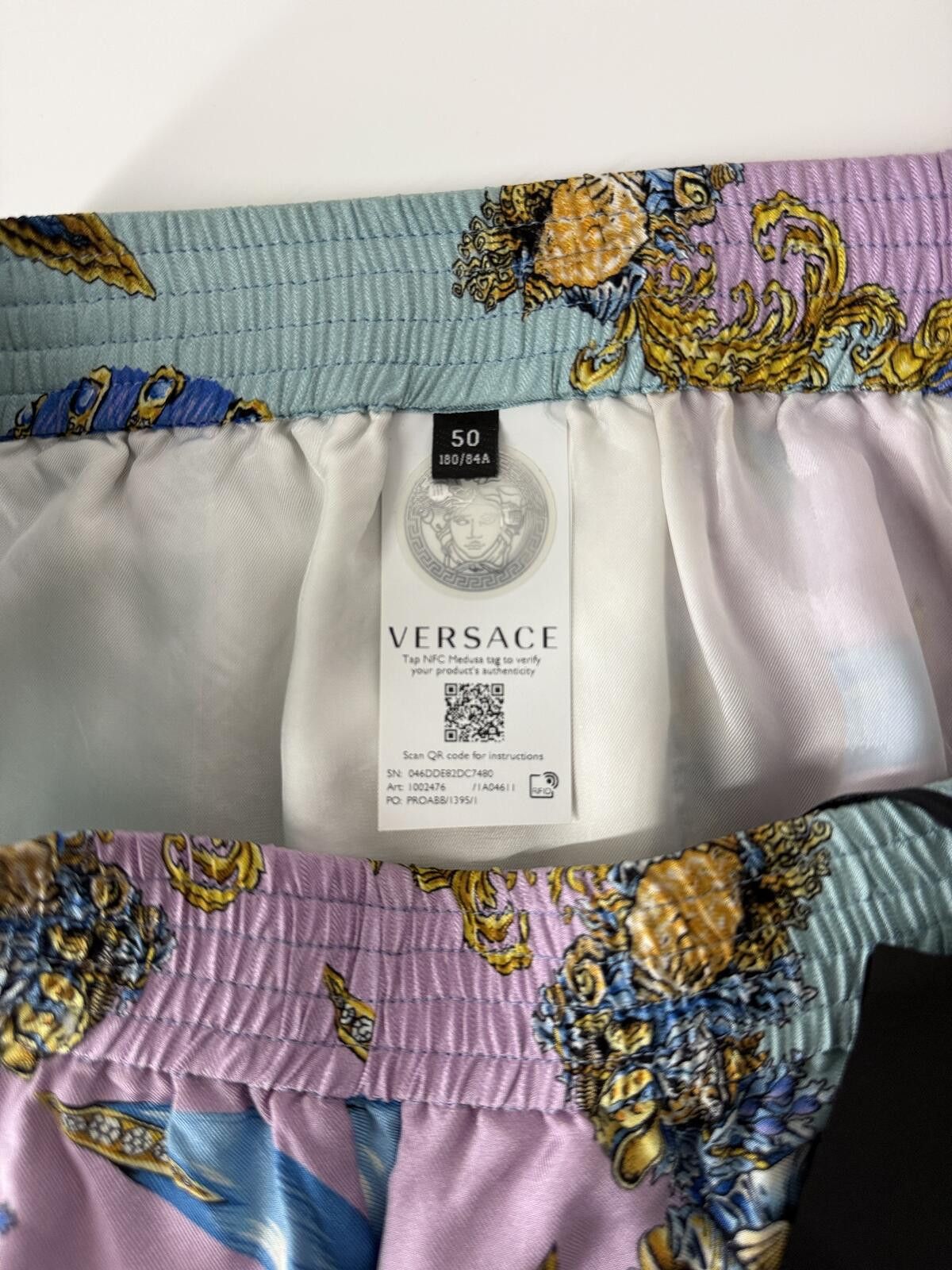 Versace Versace Tresor de la Mer Silk Shorts NWT Italy Mens IT 50 Size US 34 / EU 50 - 4 Thumbnail