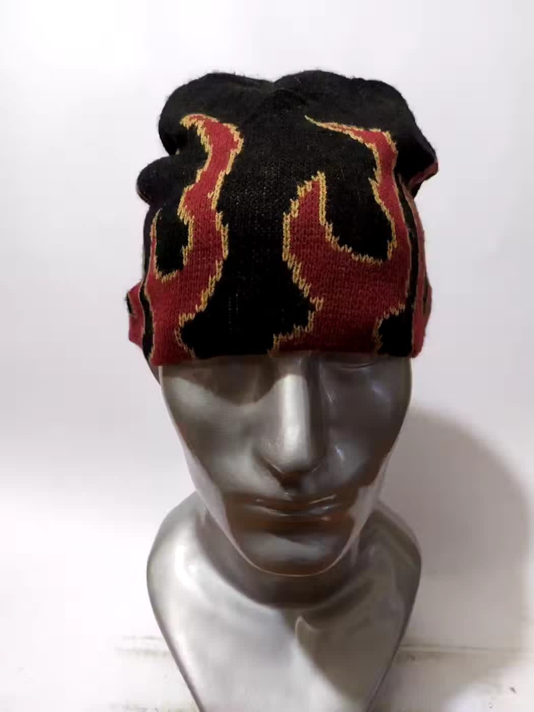 image of Avant Garde Nice Design Flame Beanie, Men's