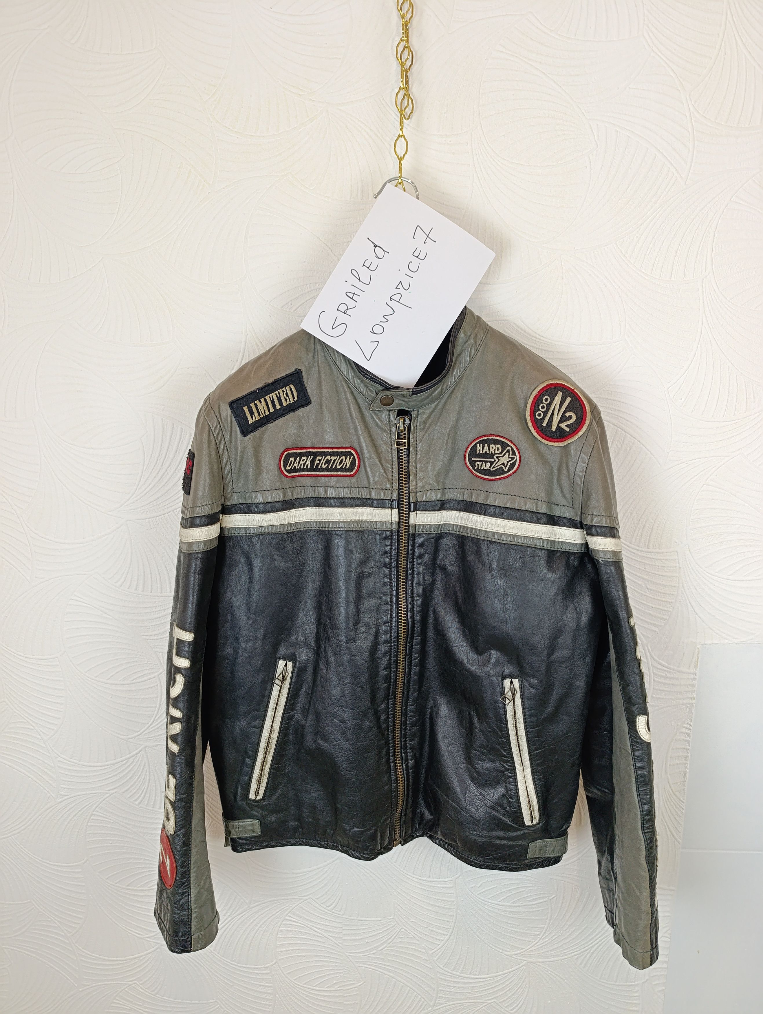 Genuine Leather × Vintage VINTAGE SNAPSHOT RACING MOTORCYCLE LEATHER BIKER JACKET Size US M / EU 48-50 / 2 - 3 Thumbnail