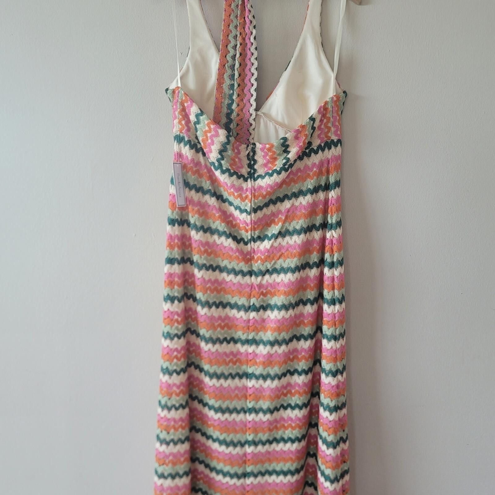 Other Premier Amour Multicolor Lace Dress NWT Chevron Sz XL Size XL / US 12-14 / IT 48-50 - 7 Thumbnail