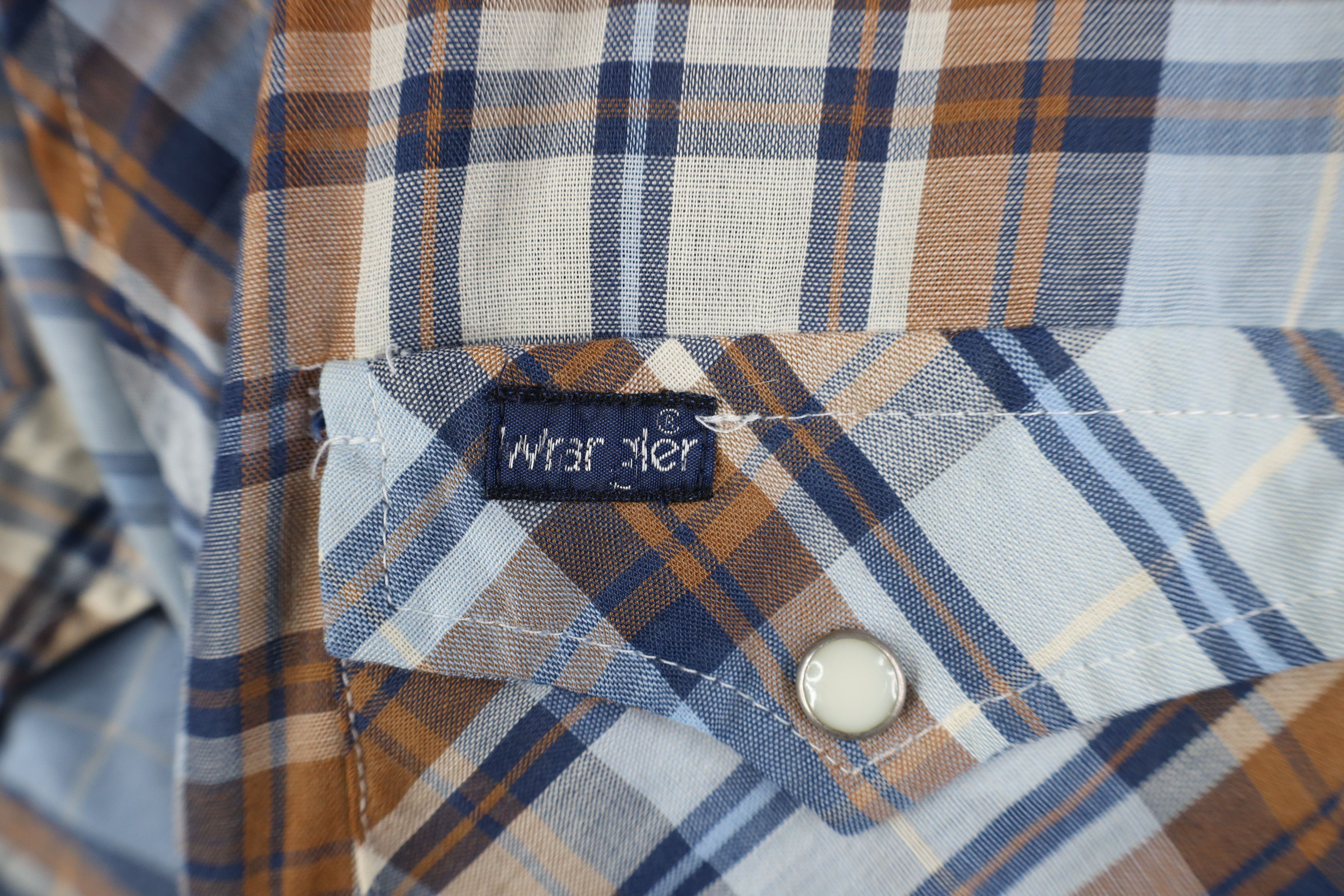 Wrangler Vintage 70s Wrangler Western Cowboy Pearl Snap Button Shirt Size US XXL / EU 58 / 5 - 4 Thumbnail