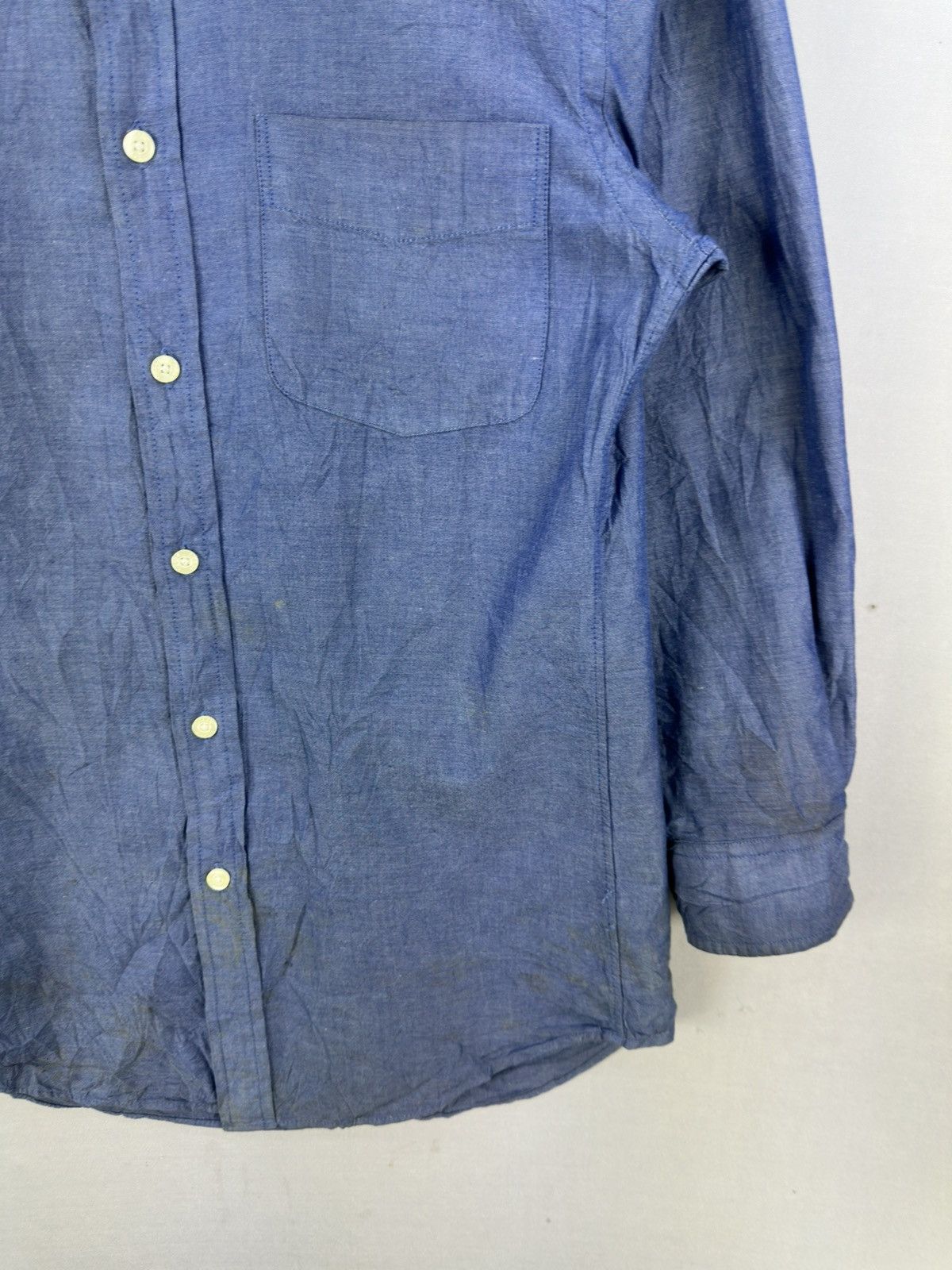 Japanese Brand J. Crew Distressed Plain Flannel Shirt Size US M / EU 48-50 / 2 - 3 Thumbnail