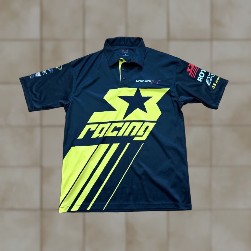 Vintage Men's L Black Yellow Can-Am S3 Powersports T-Shirt Rotax Racing Medium Size US L / EU 52-54 / 3 - 1 Thumbnail