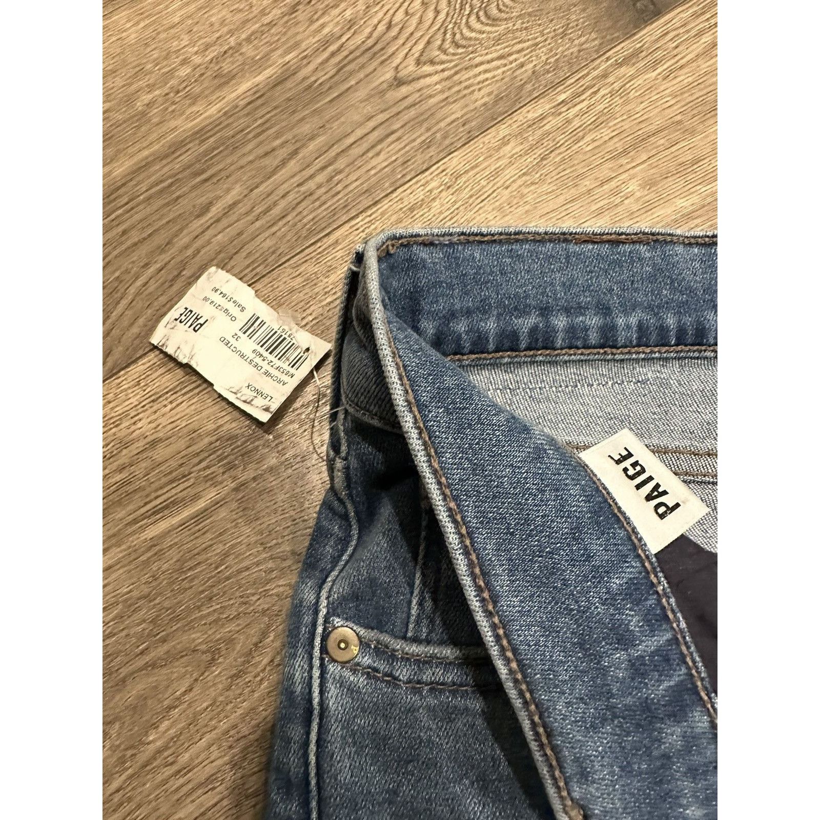 Paige Paige Denim Archie Destructed Blue Jeans Sz. 32 New NWT Size US 32 / EU 48 - 11 Thumbnail